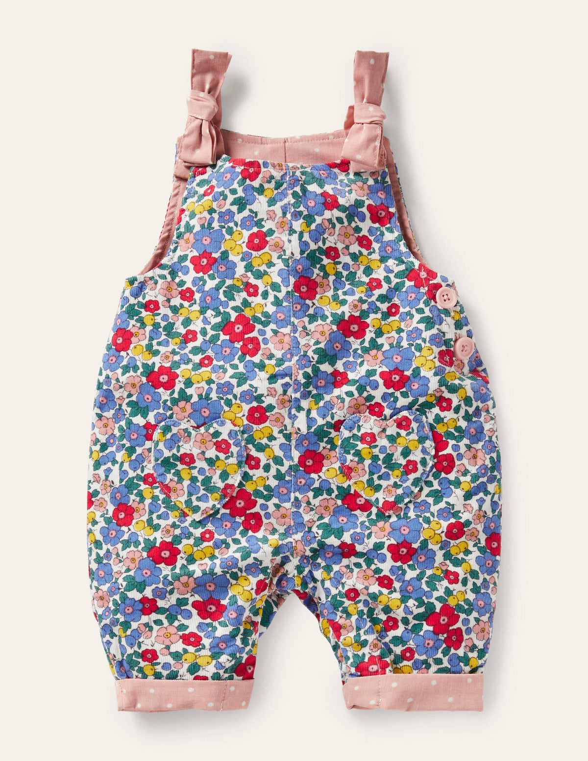 Cord Dungarees-Multi Sky Apple Blossom - Image 1
