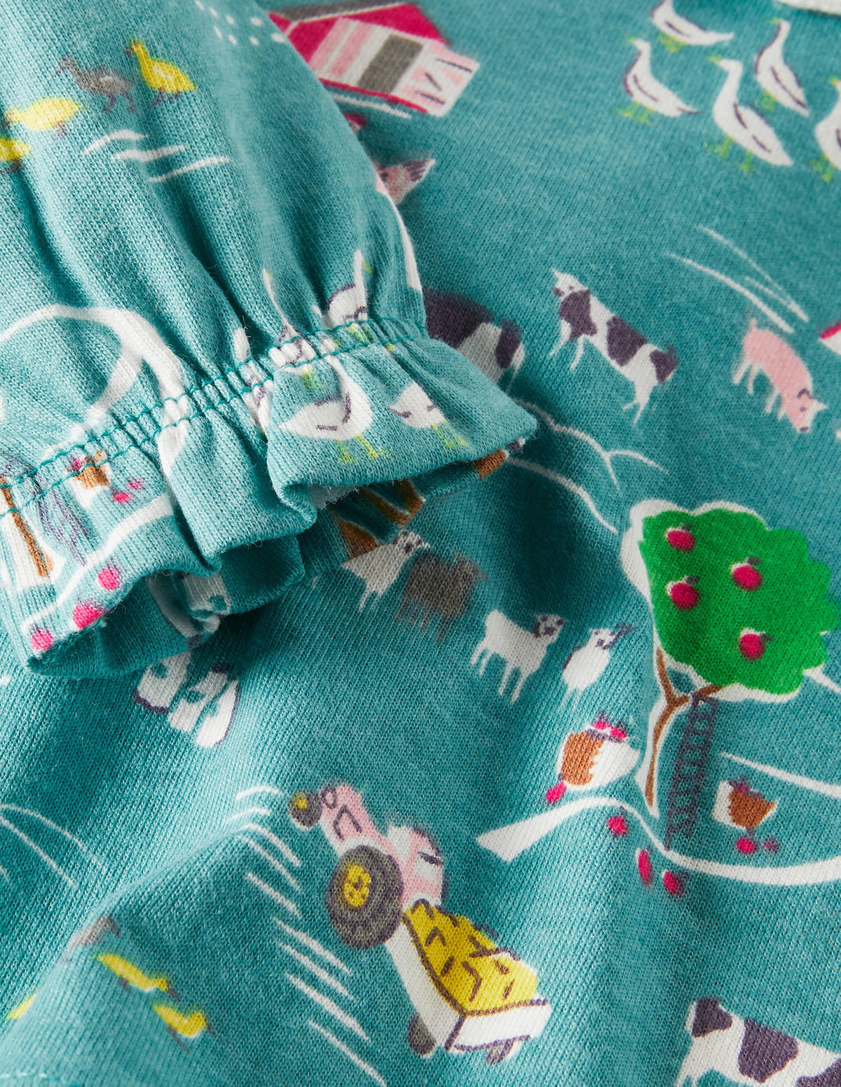 Printed Collared Top-Brook Blue Farmyard-3