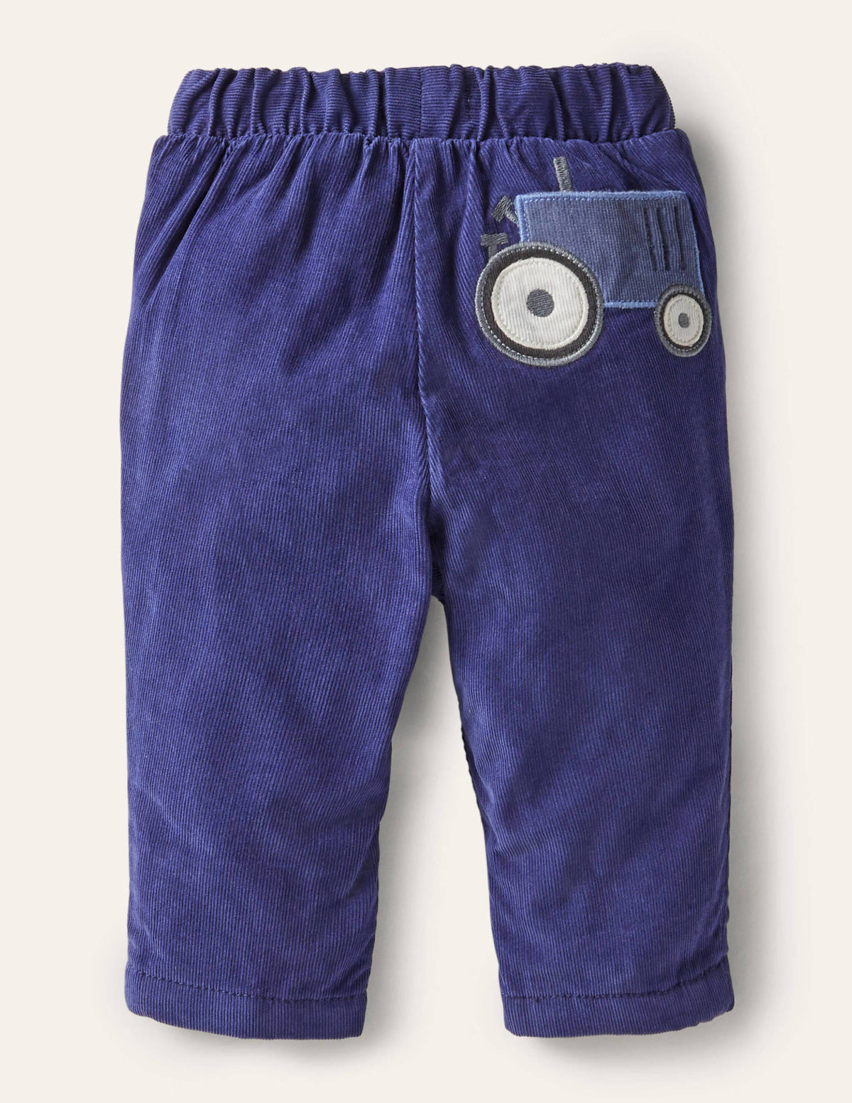 Jersey-lined Cord Trousers-Starboard Blue-2