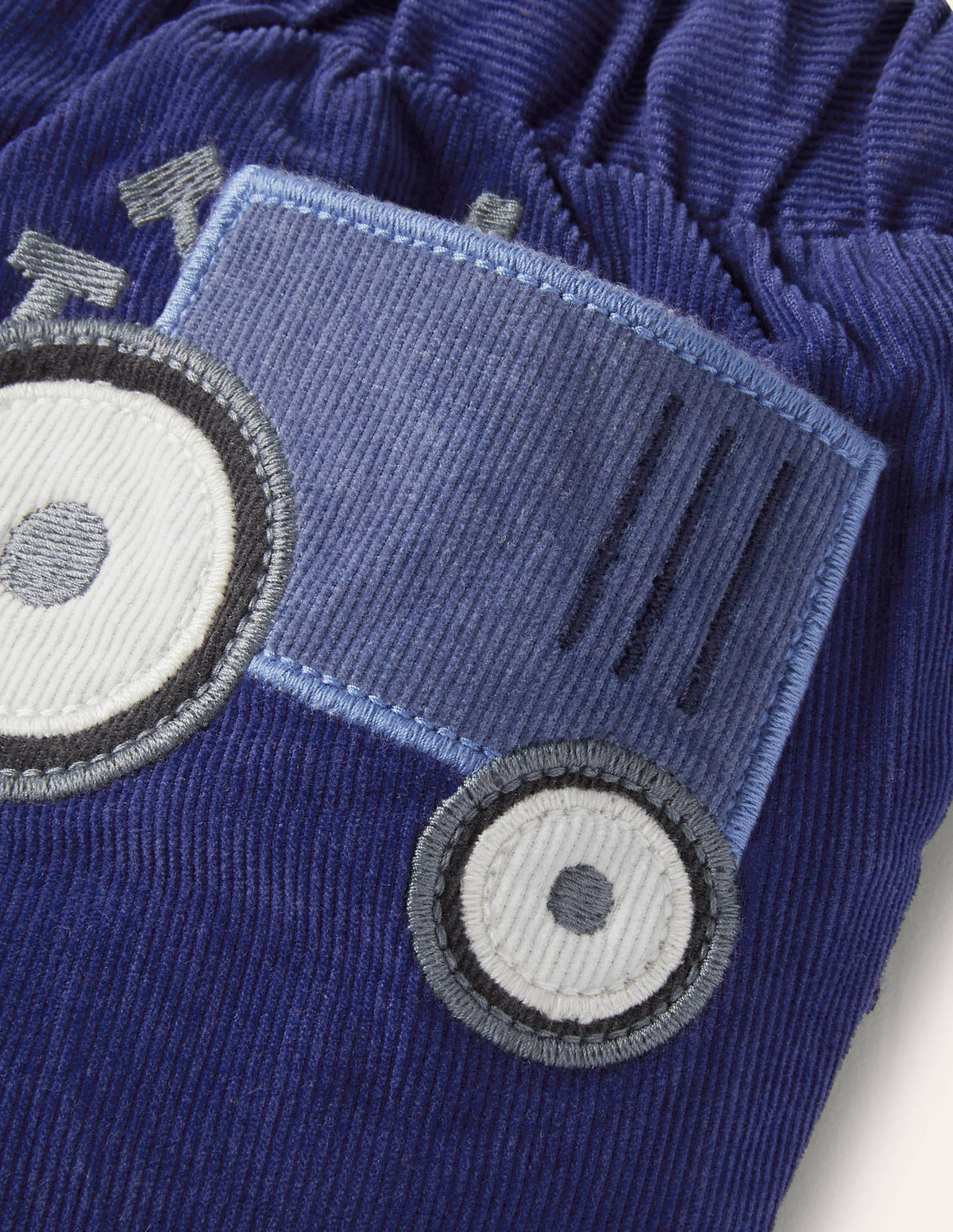 Jersey-lined Cord Trousers-Starboard Blue - Image 3