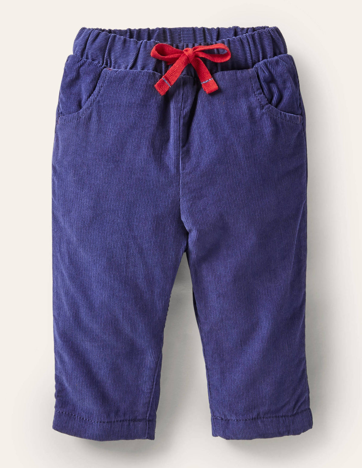 Jersey-lined Cord Trousers-Starboard Blue - Image 1