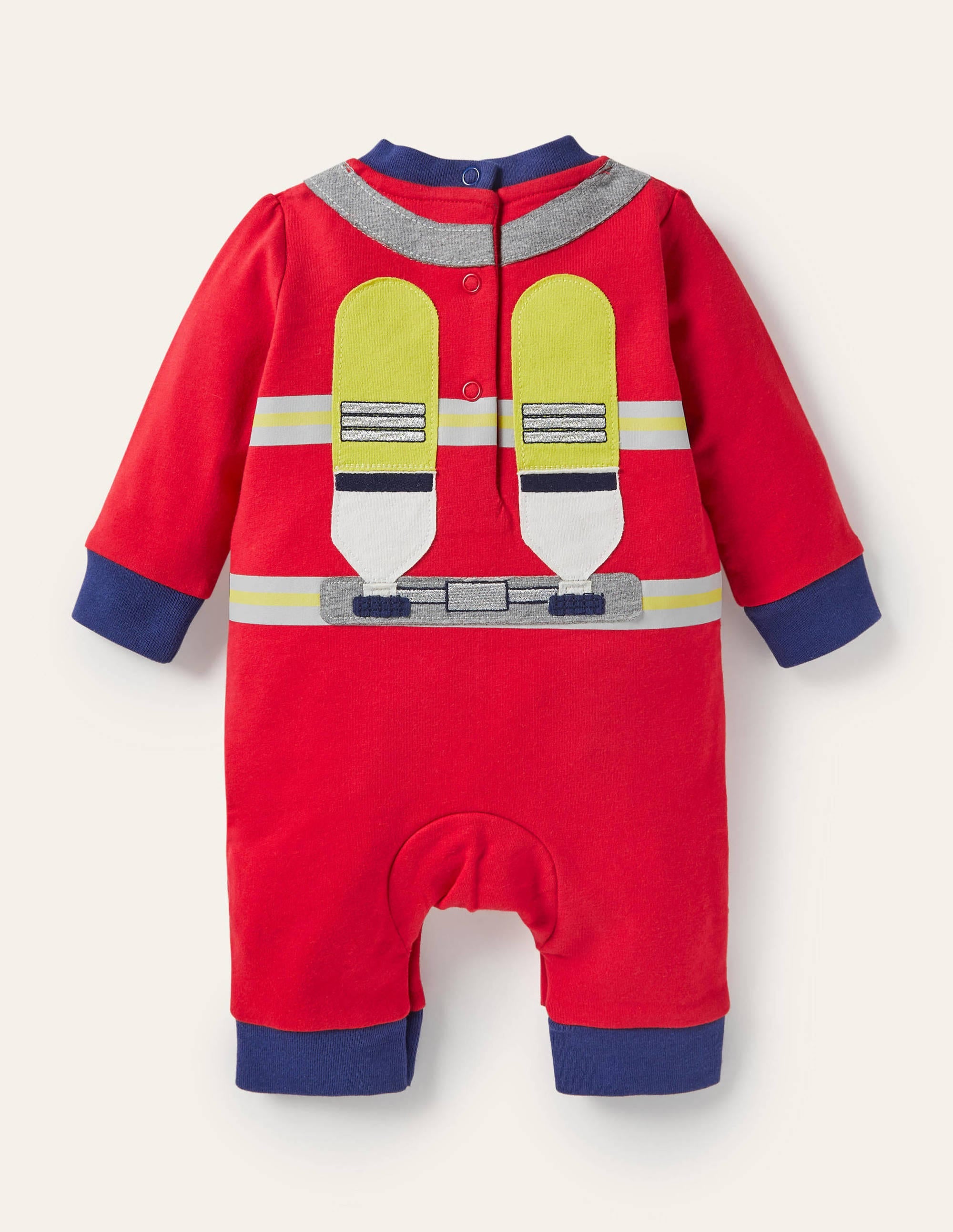 Firefighter Romper-Rockabilly Red Firefighter - Image 2