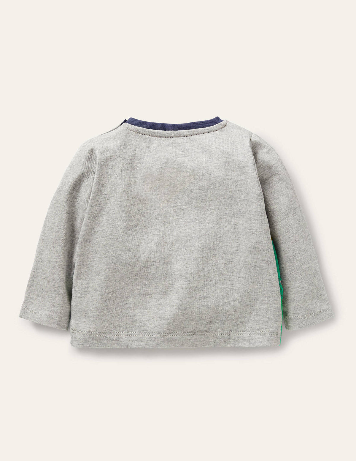 Scene Appliqué T-Shirt-Grey Marl Dino Scene - Image 2