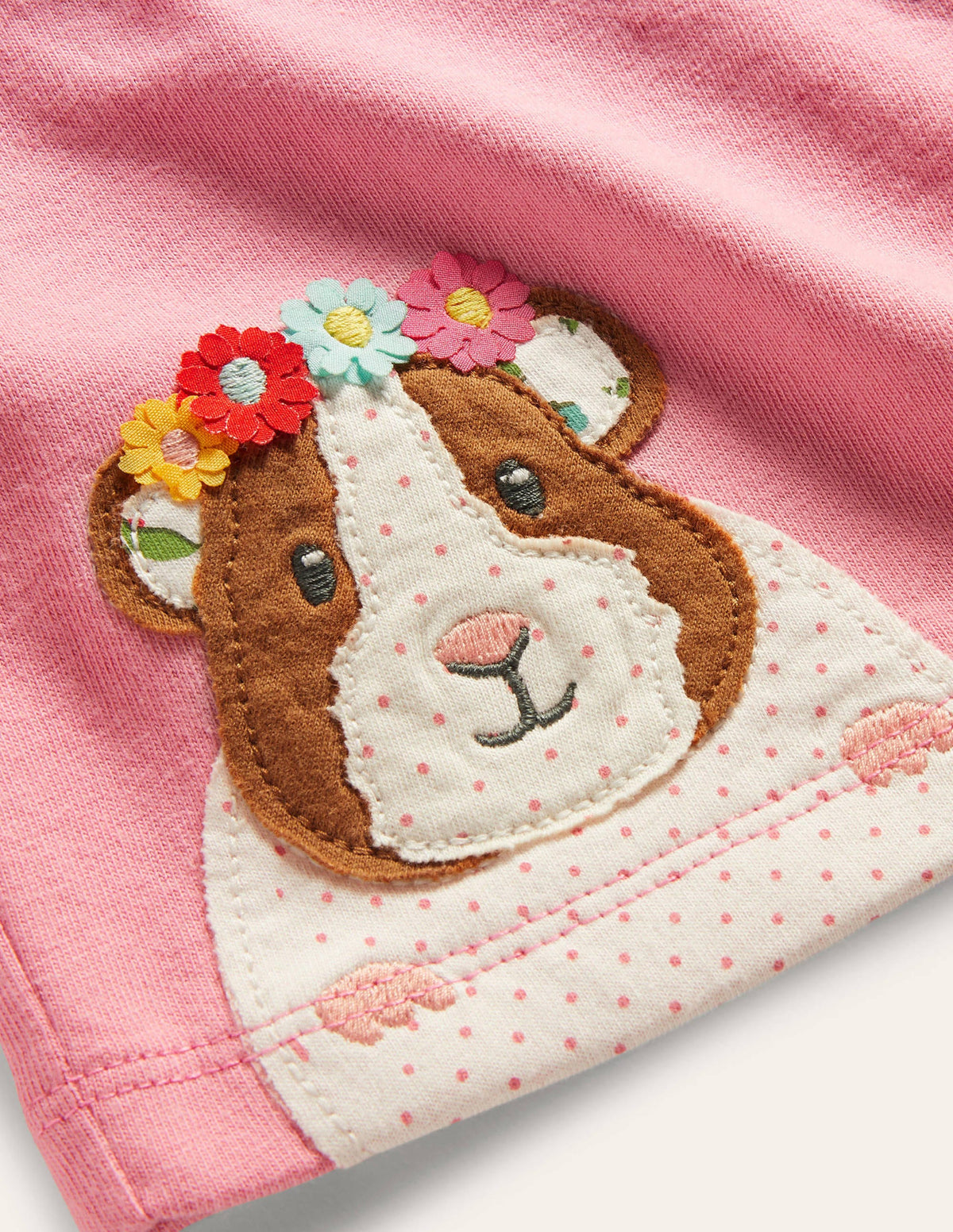 Guinea Pig Appliqué T-shirt-Formica Pink Guinea Pigs - Image 3