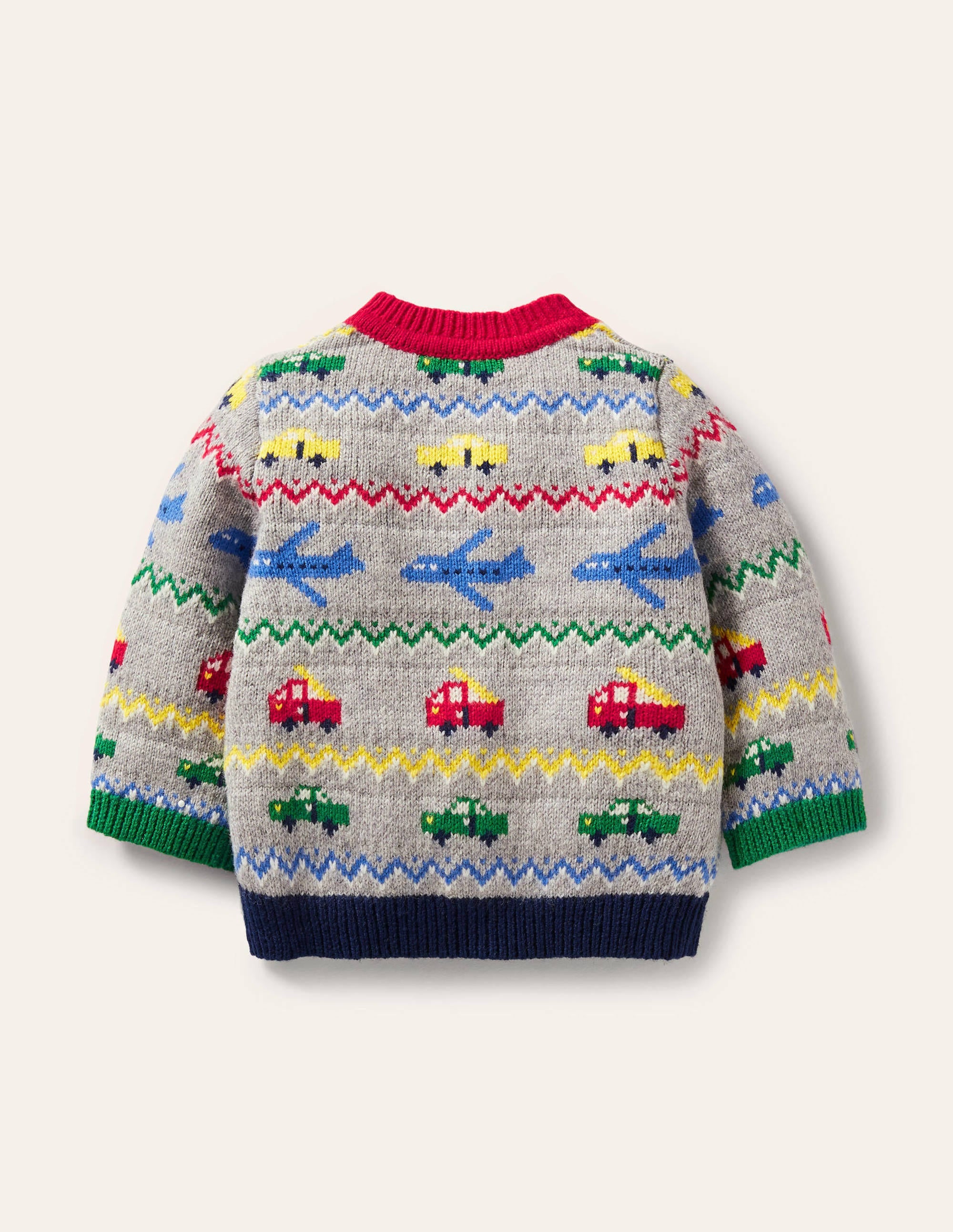 Fair Isle Cardigan-Grey Marl Vehicles - Image 2