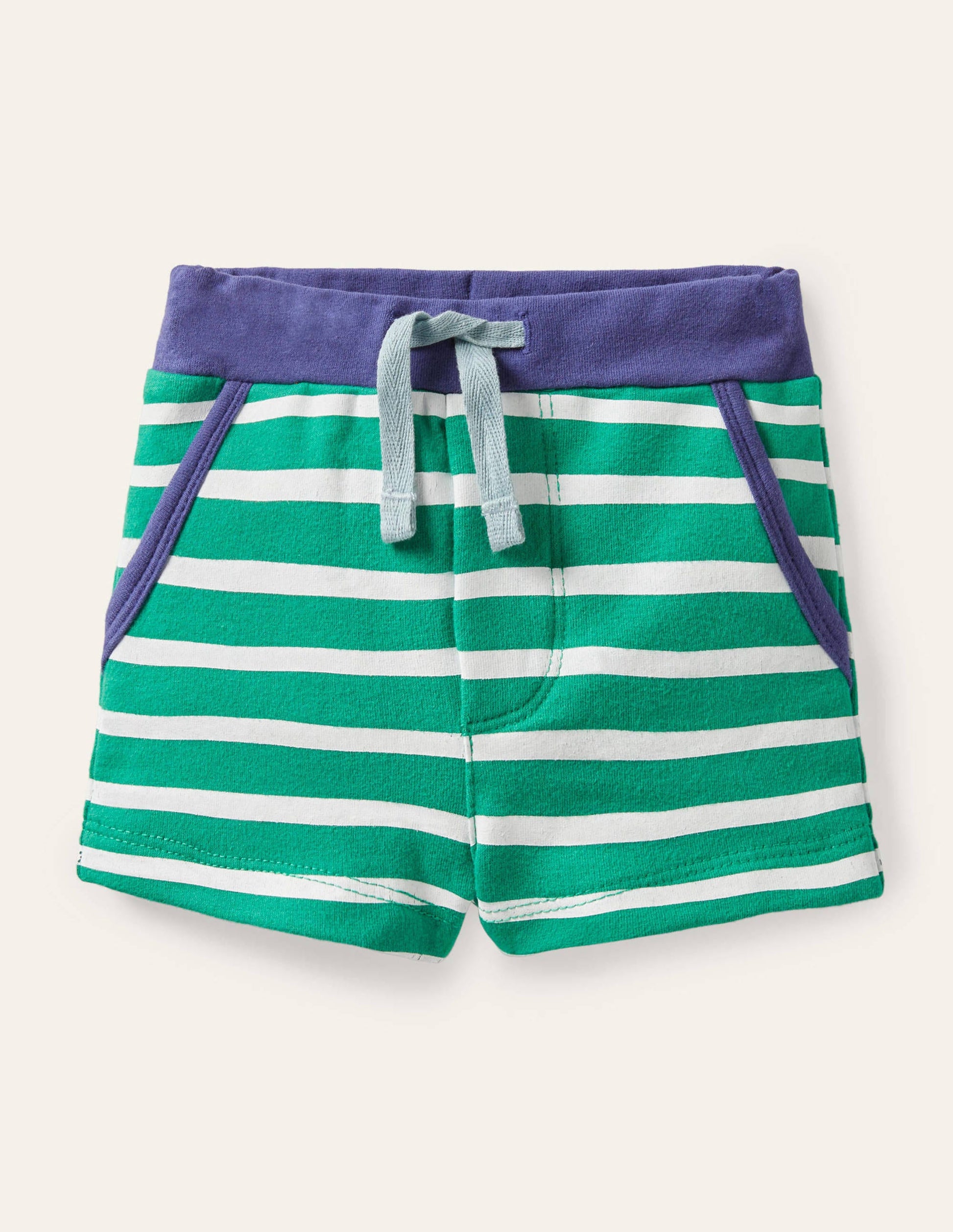 Essential Jersey Shorts-Ivory/Sapling Green-1