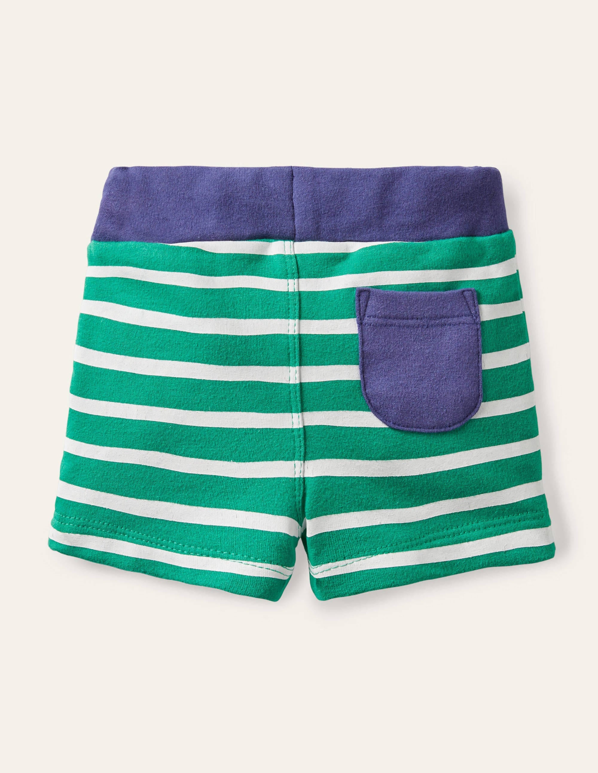 Essential Jersey Shorts-Ivory/Sapling Green - Image 2