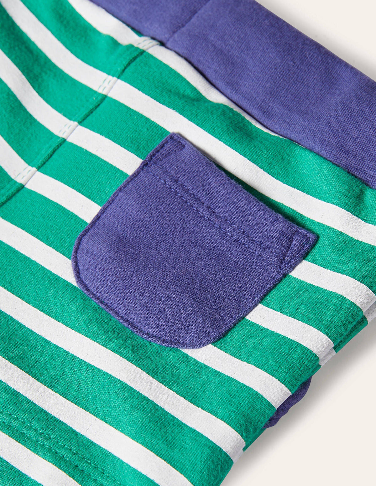 Essential Jersey Shorts-Ivory/Sapling Green - Image 3