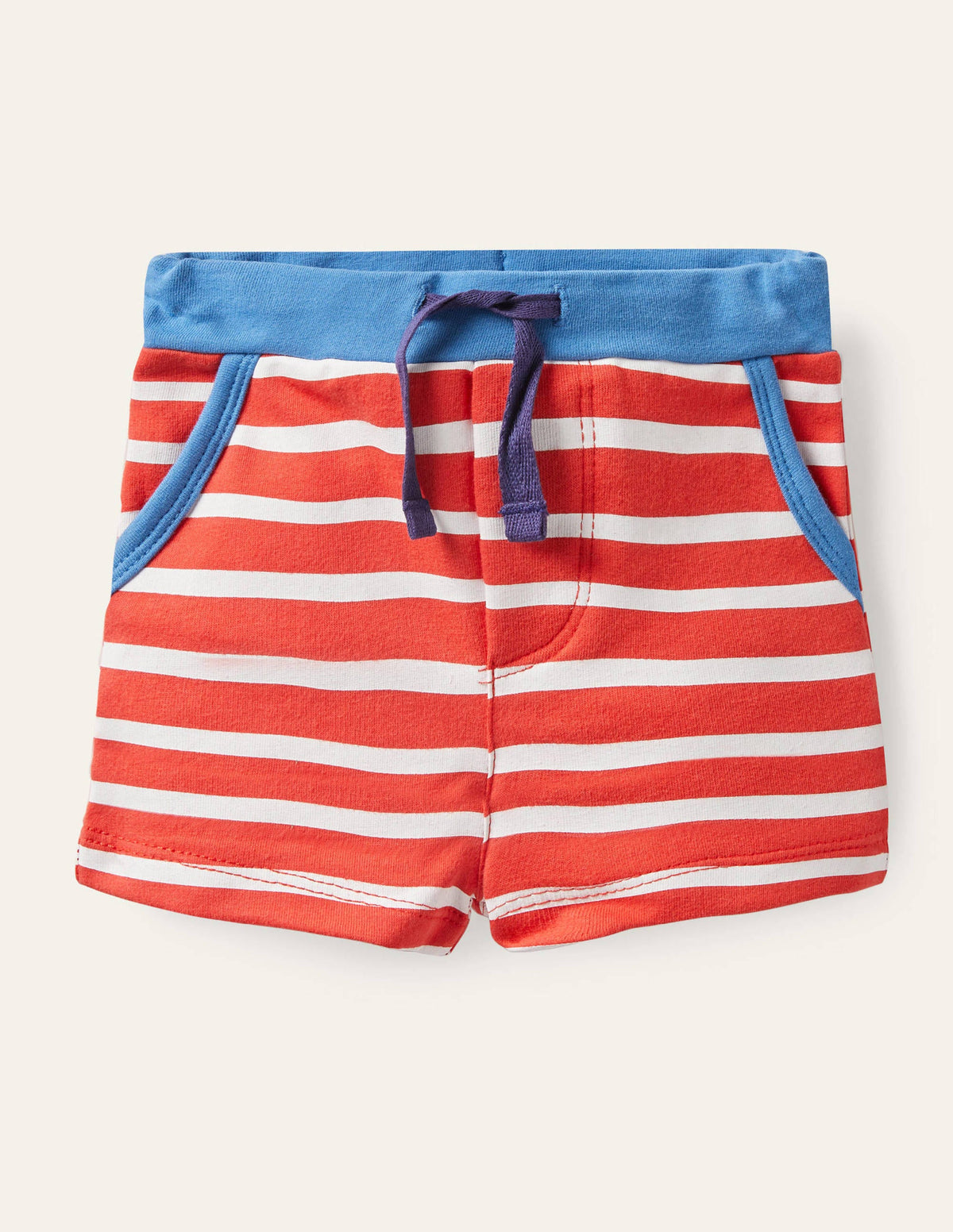 Essential Jersey Shorts-Fire Red/Ivory - Image 1