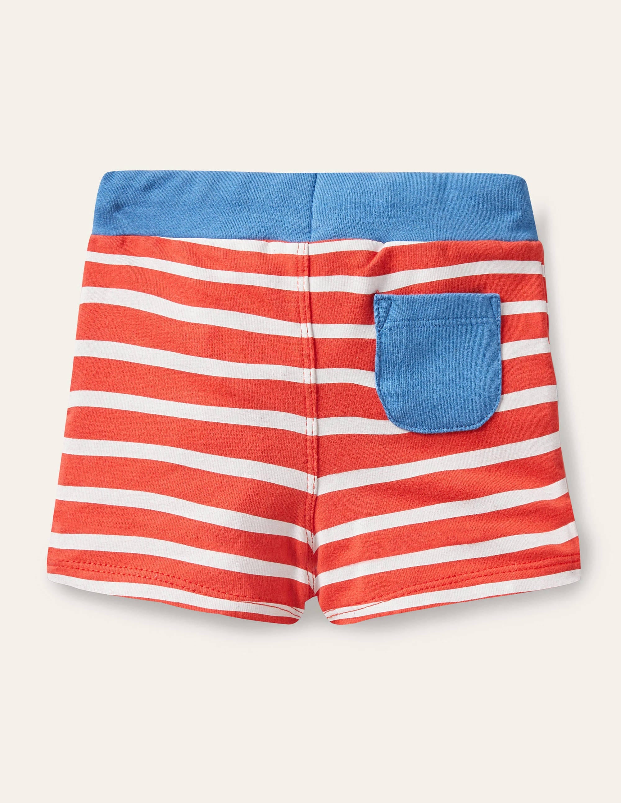 Essential Jersey Shorts-Fire Red/Ivory - Image 2