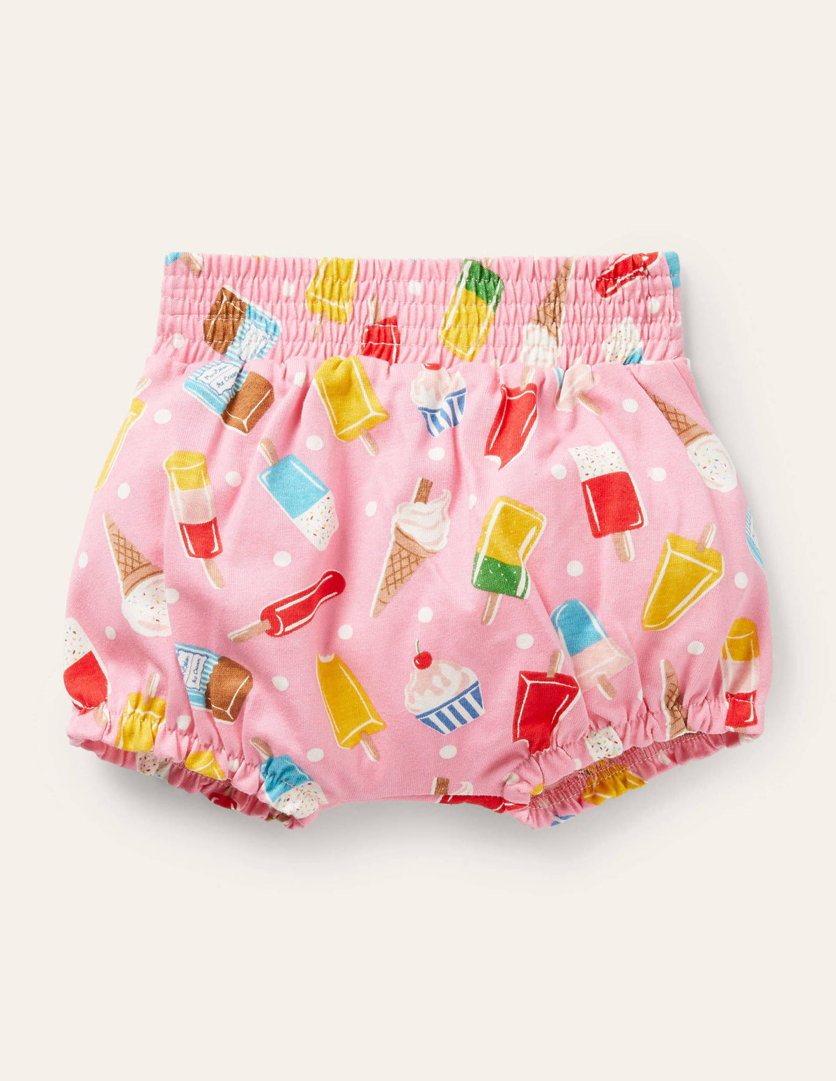 Printed Jersey Shorts-Pink Lemonade Ice Cream Spot - Image 1