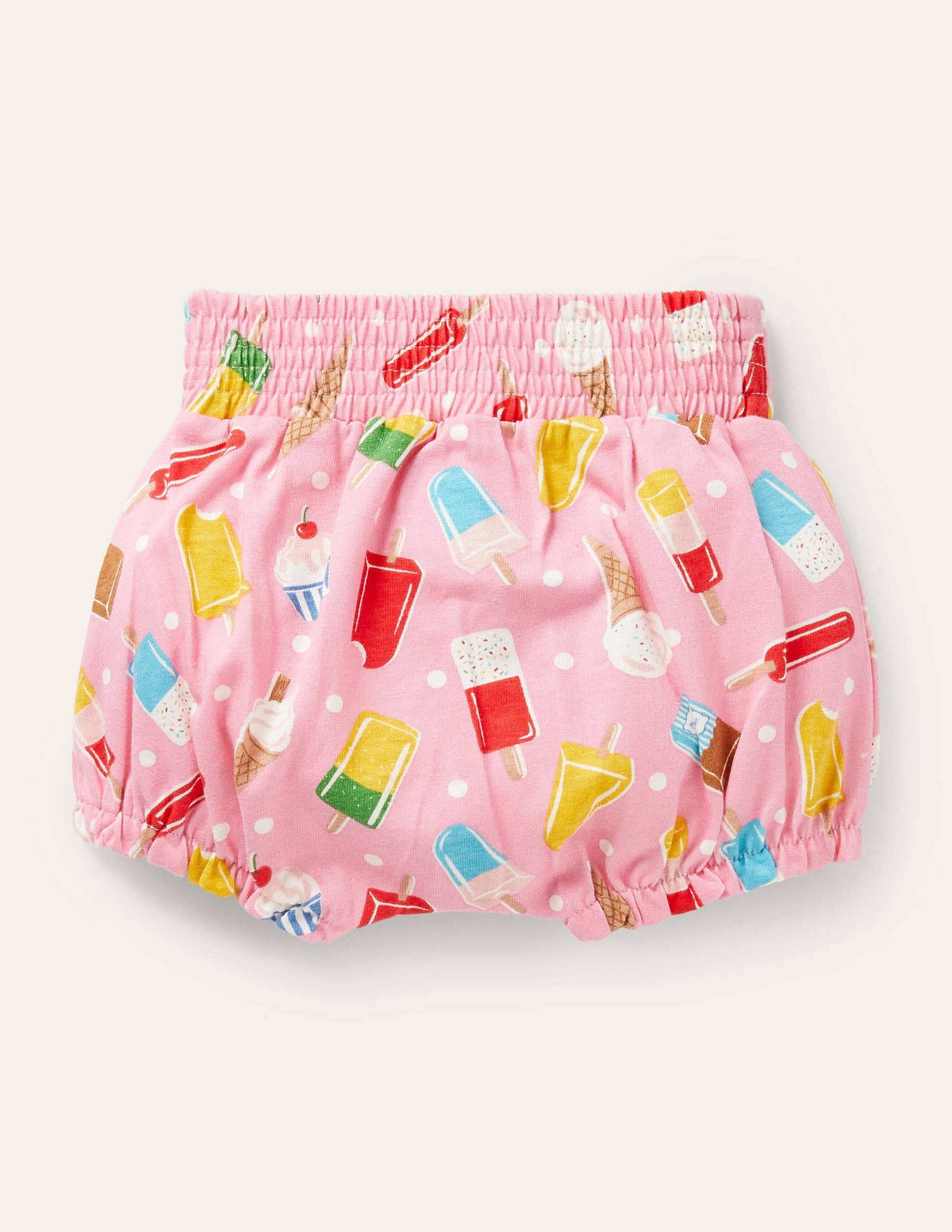 Printed Jersey Shorts-Pink Lemonade Ice Cream Spot-2