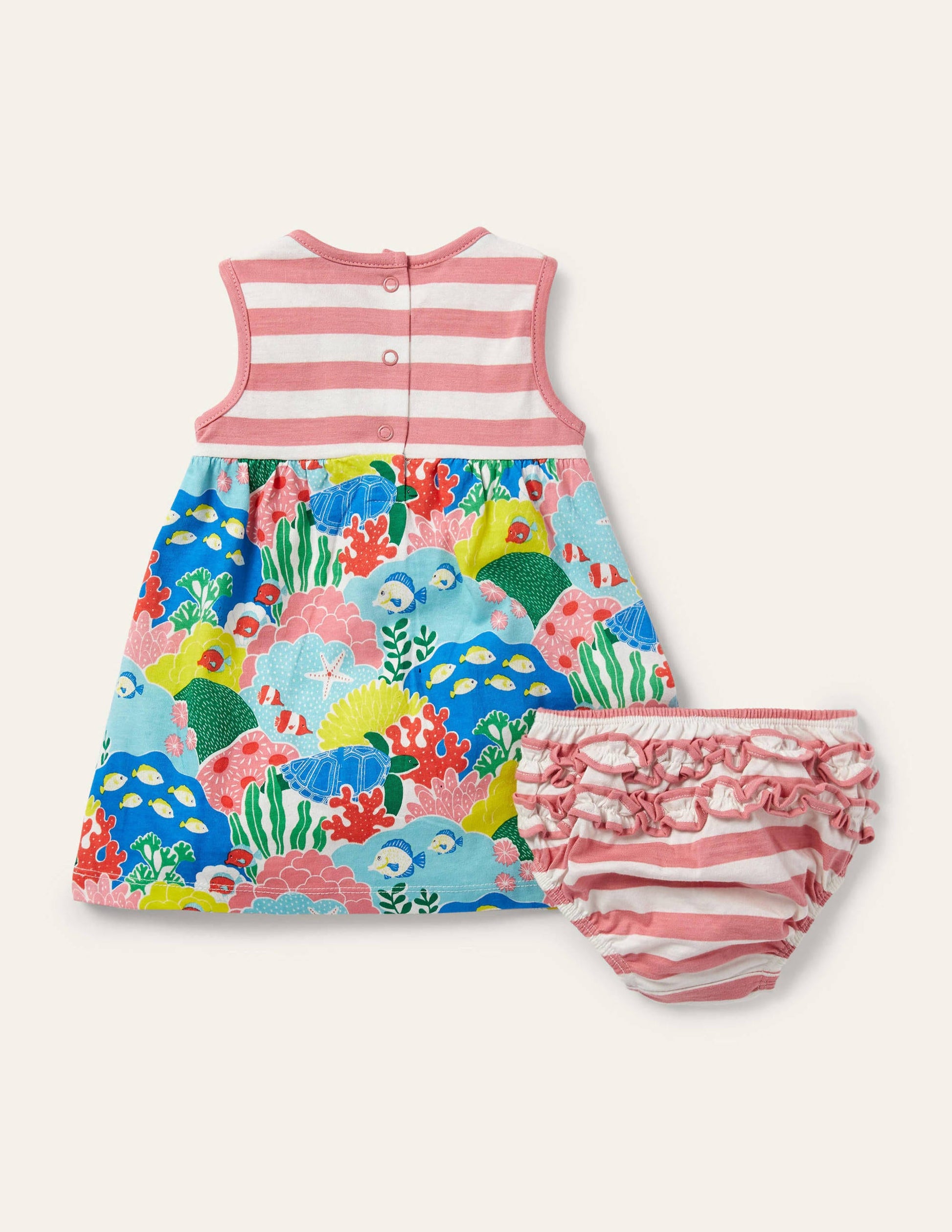Printed Jersey Dress-Multi Coral Reef-2