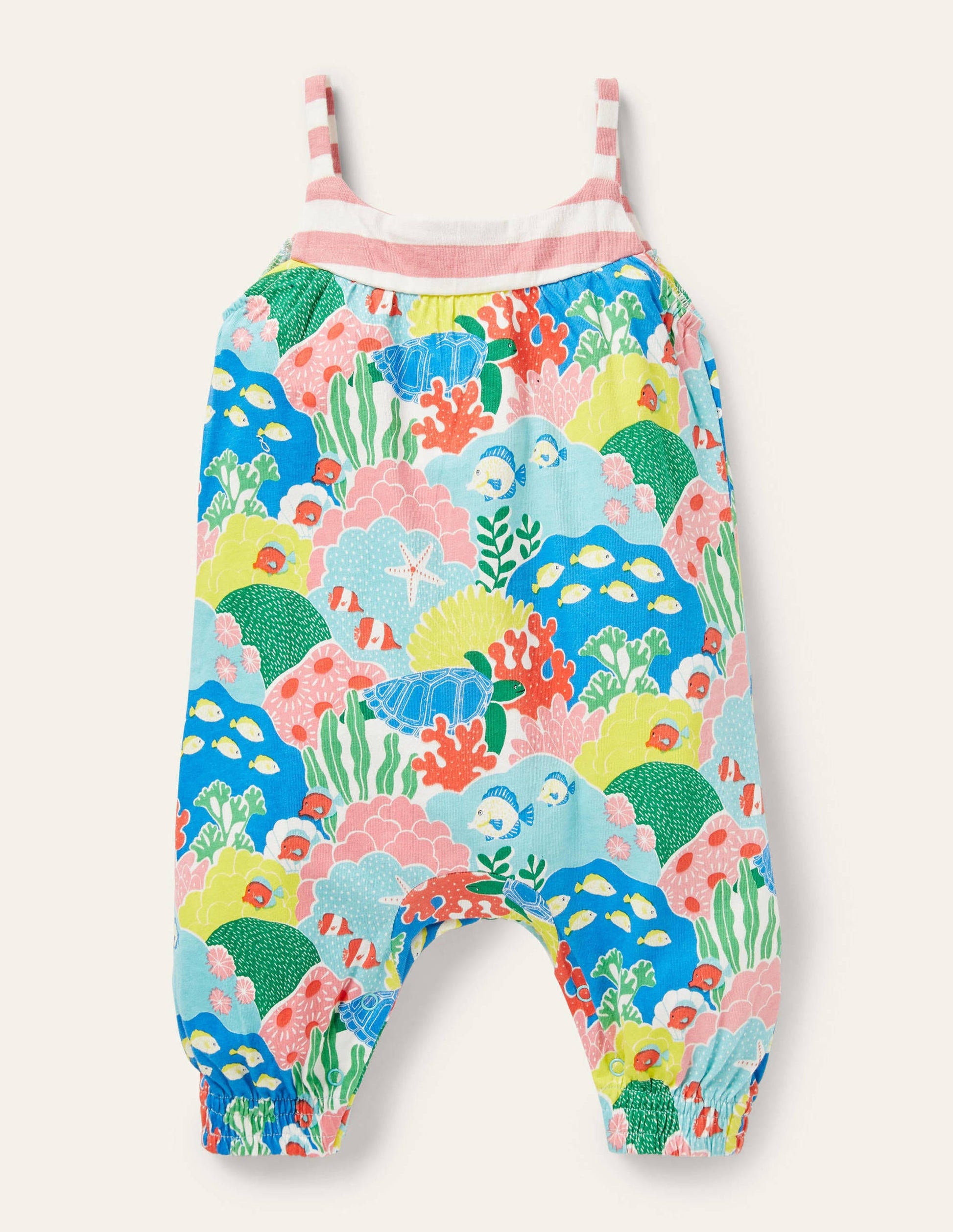 Jersey Hotchpotch Romper-Multi Coral Reef-2