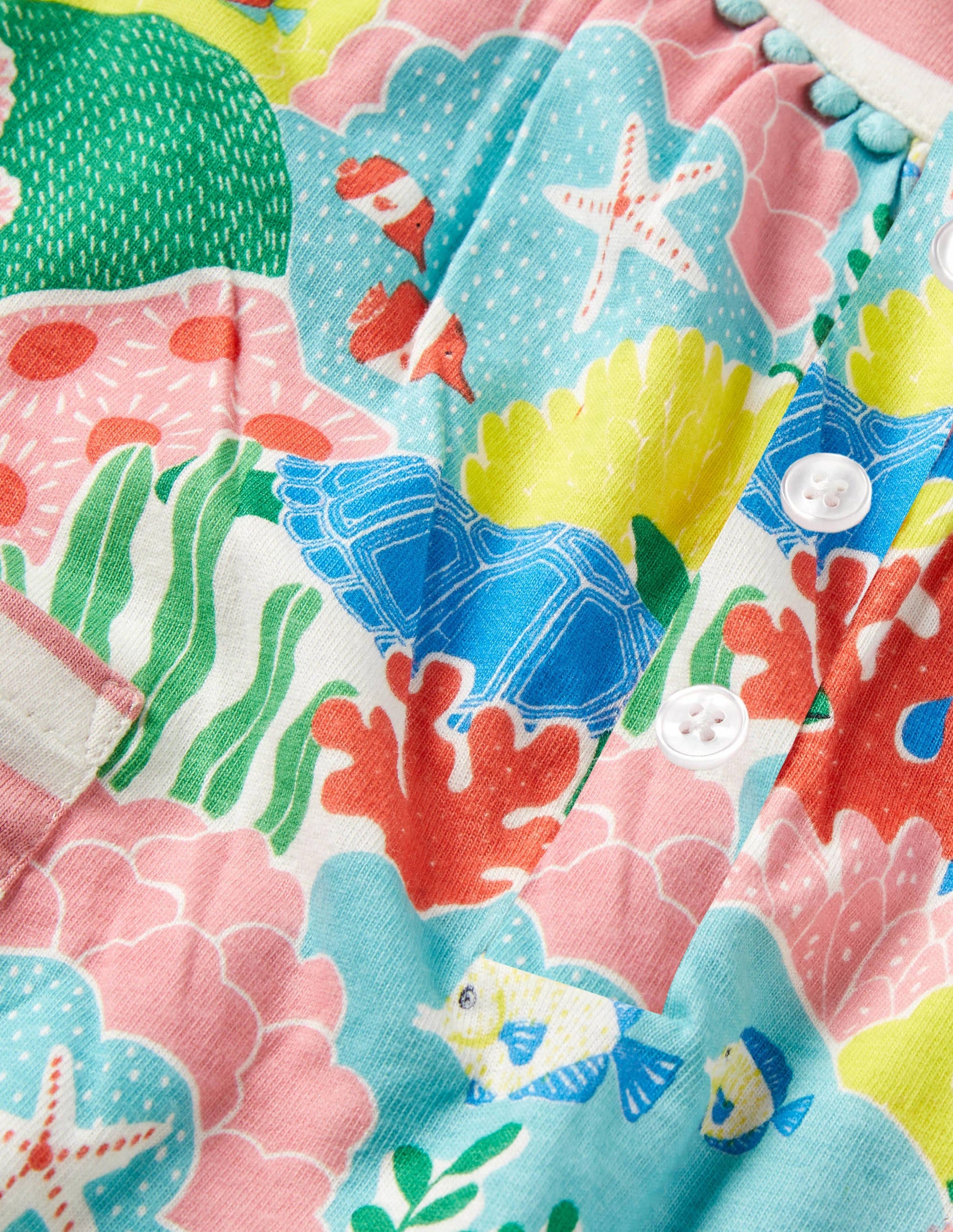 Jersey Hotchpotch Romper-Multi Coral Reef-3