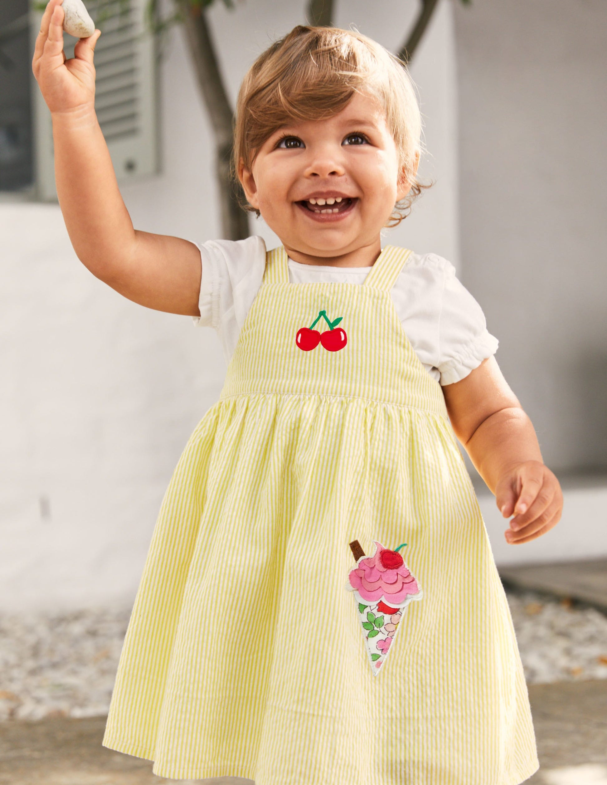Ice Cream Pinnie Set-Ivory/Yellow Ice-Cream-4