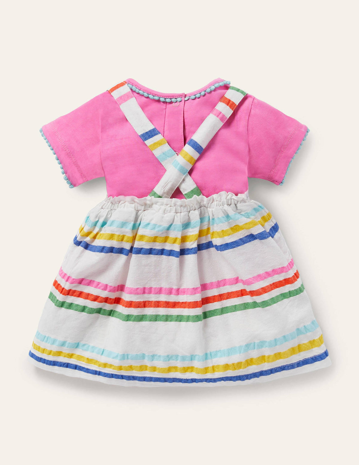 Woven Stripy Pinnie Set-Multi Rainbow-2