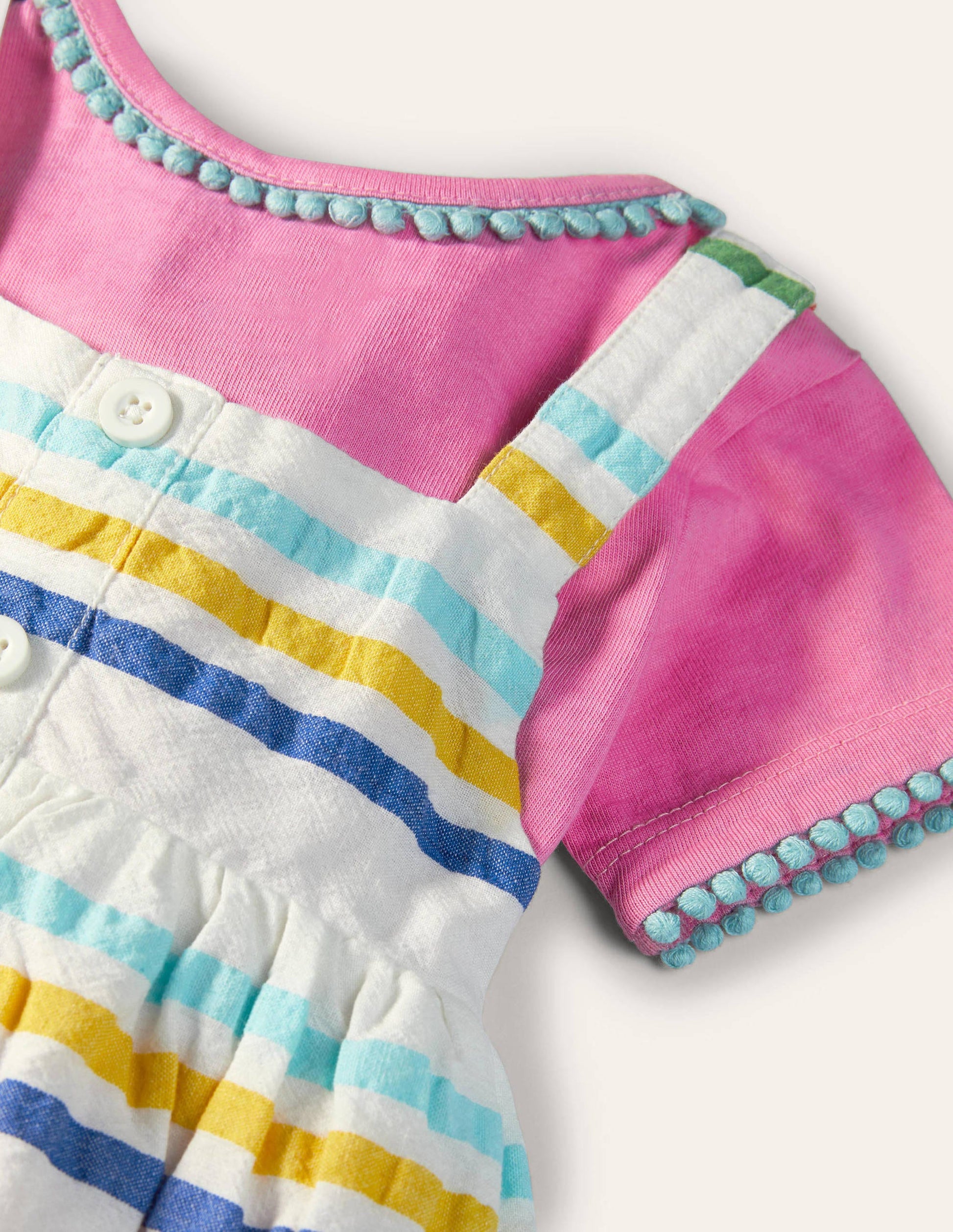 Woven Stripy Pinnie Set-Multi Rainbow-3
