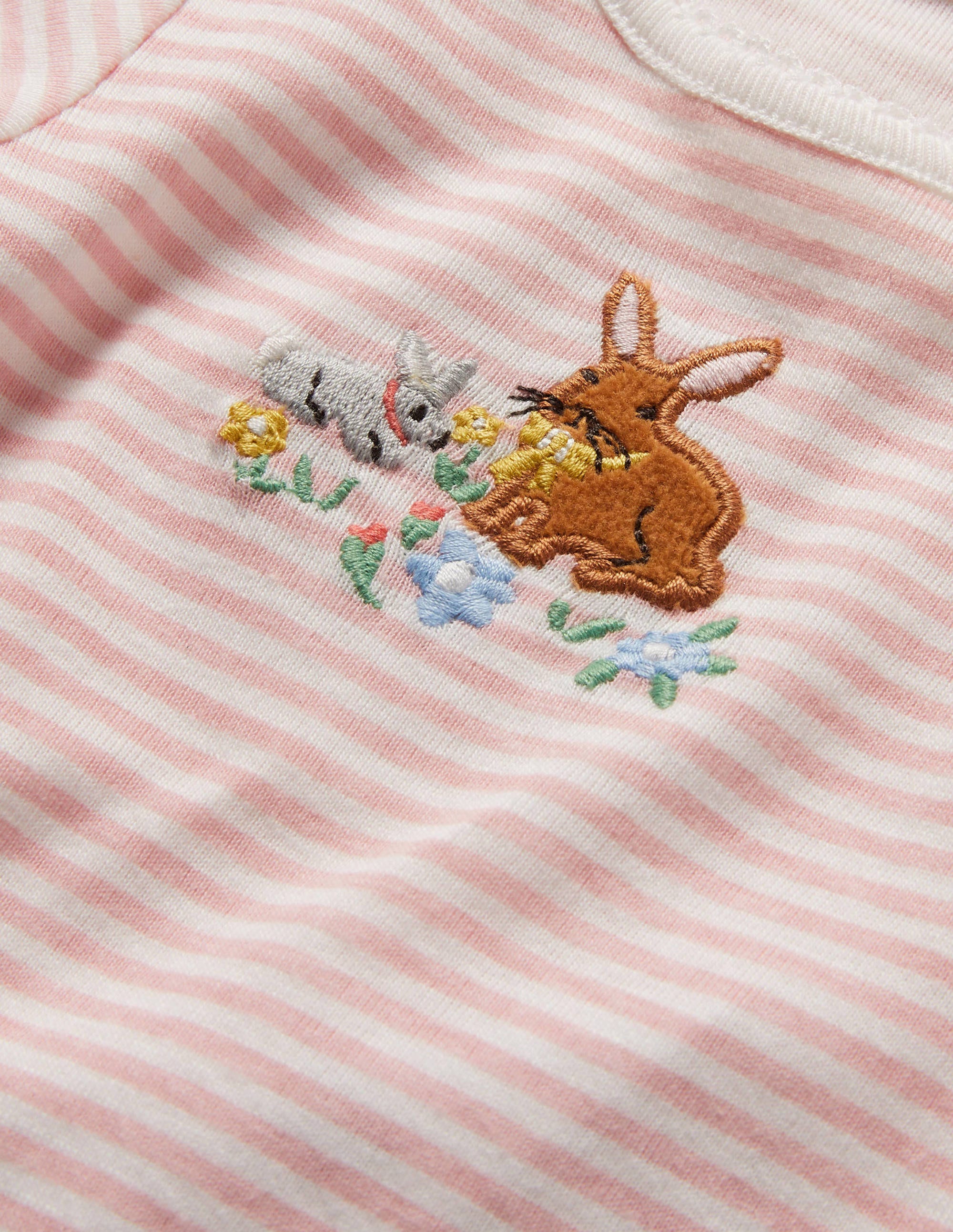 Organic Newborn 3 Pack Bodies-Ivory Floral Pets - Image 4