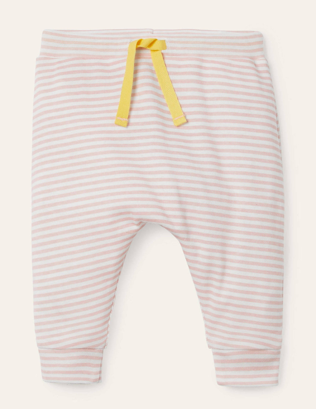 Organic Newborn Leggings-Ivory/Boto Pink - Image 1