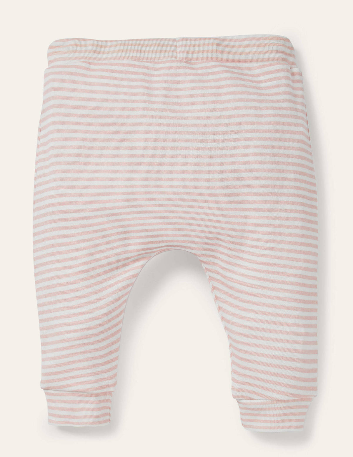 Organic Newborn Leggings-Ivory/Boto Pink-2