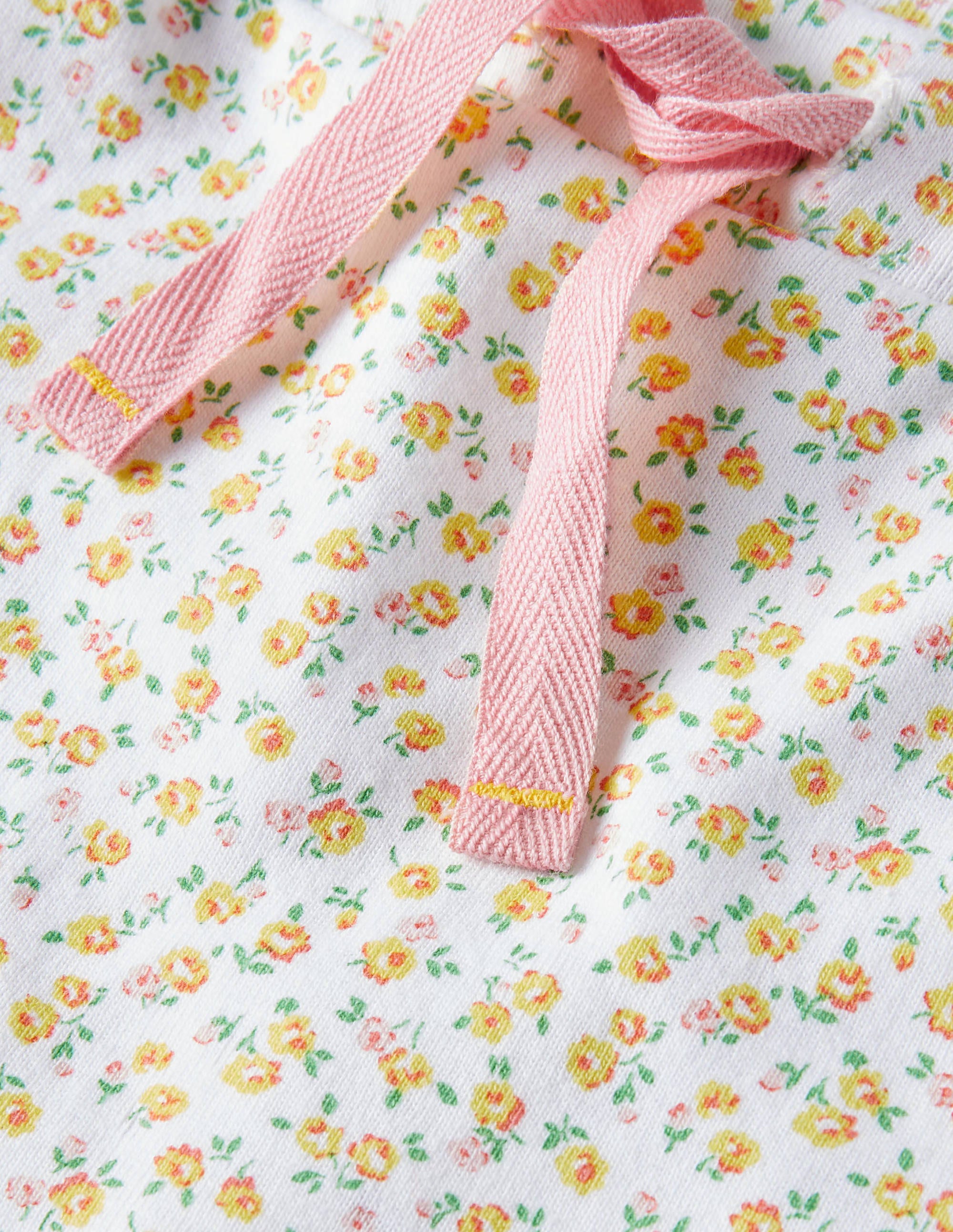 Organic Newborn Leggings-Sweetcorn Yellow Floral - Image 3