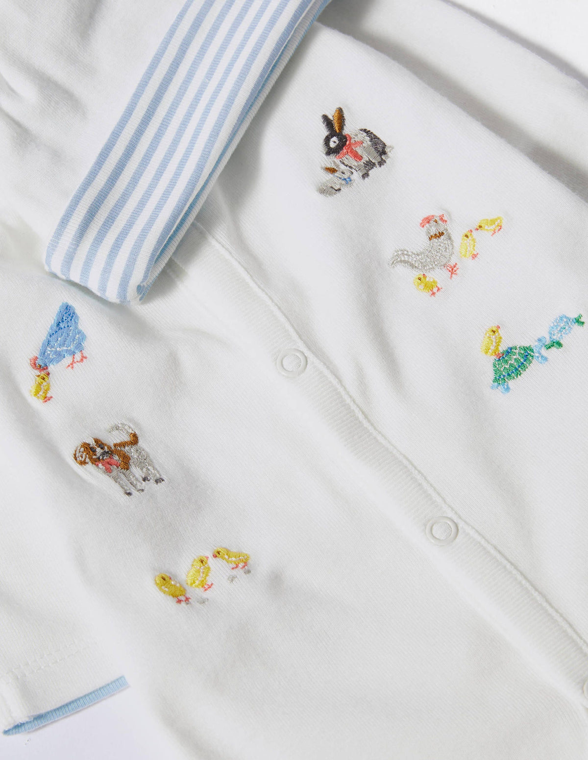 Organic Sleepsuit & Hat Set-Ivory Pet Friends - Image 3