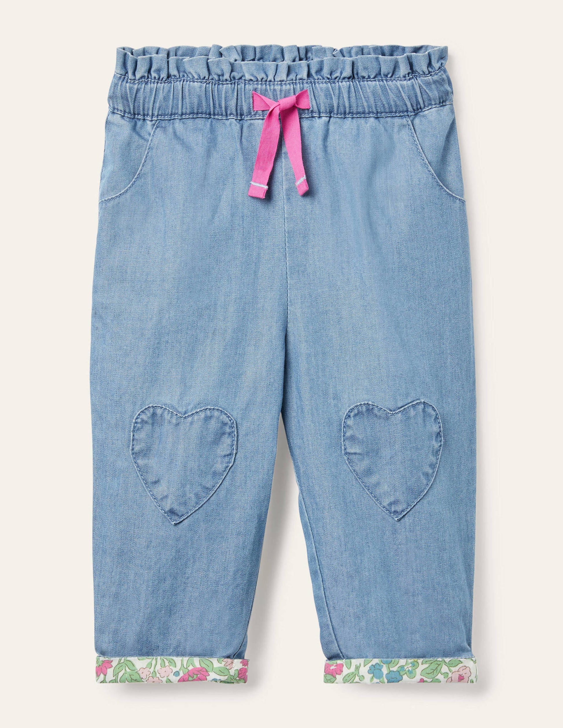 Chambray Pull-on Trousers-Light Chambray-1