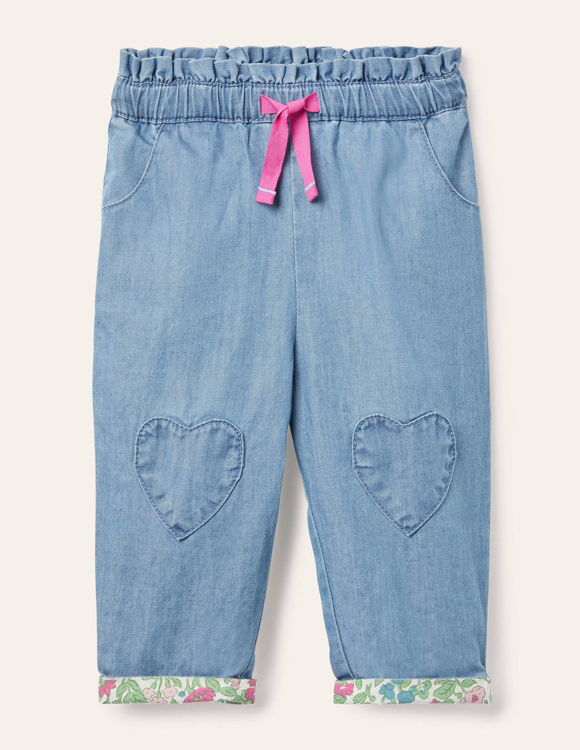 Chambray Pull-on Trousers-Light Chambray - Image 1