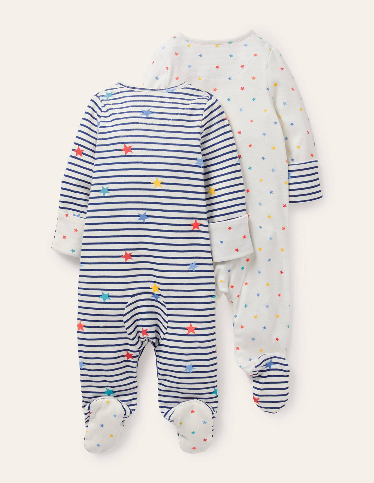Organic 2 Pack Sleepsuit-Multi Stars - Image 2