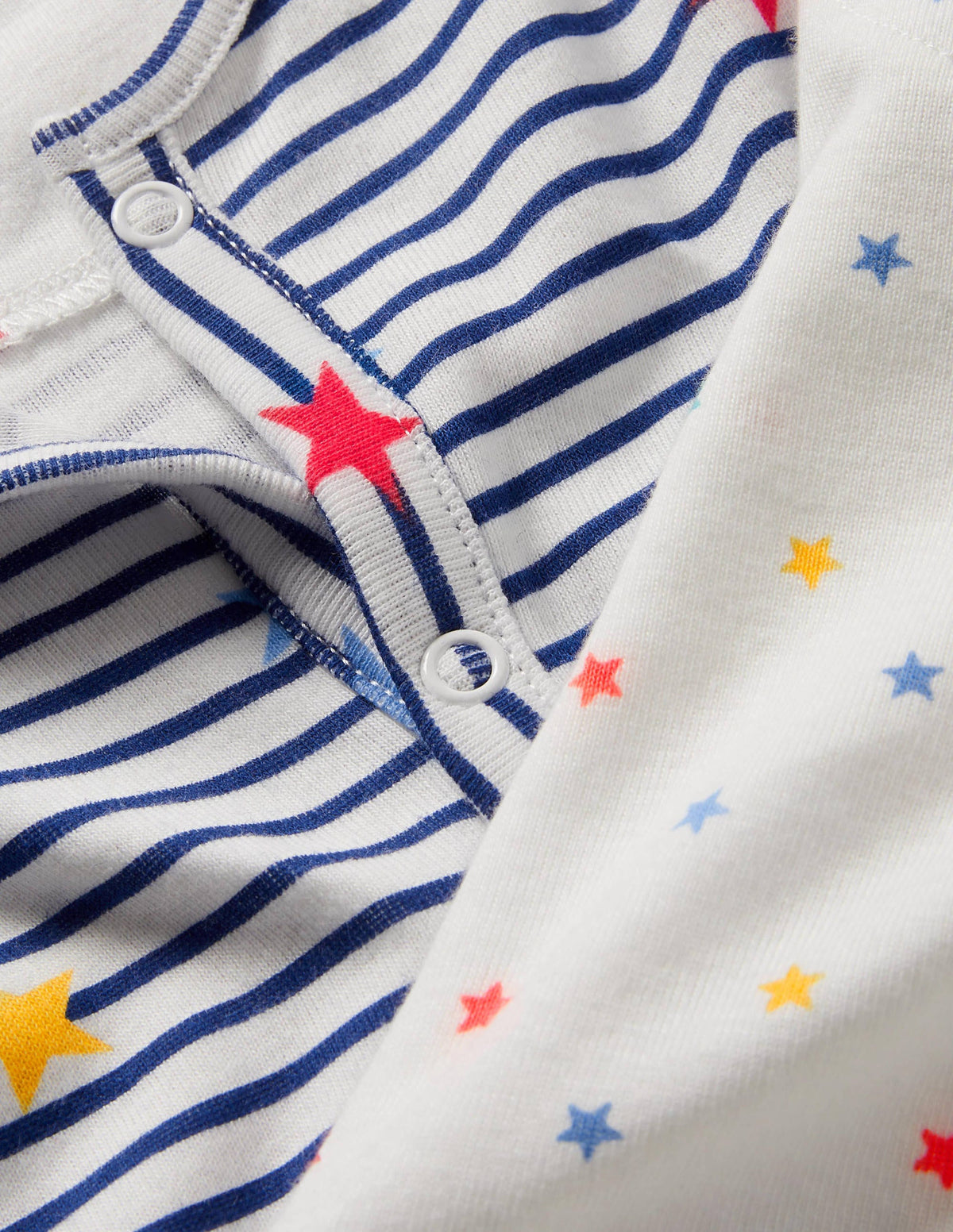 Organic 2 Pack Sleepsuit-Multi Stars - Image 3