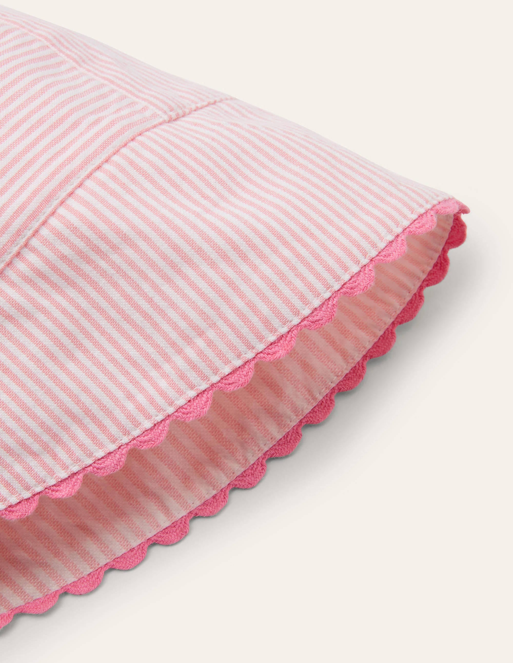 Woven Bonnet-Pink Lemonade/Ivory Ticking - Image 2