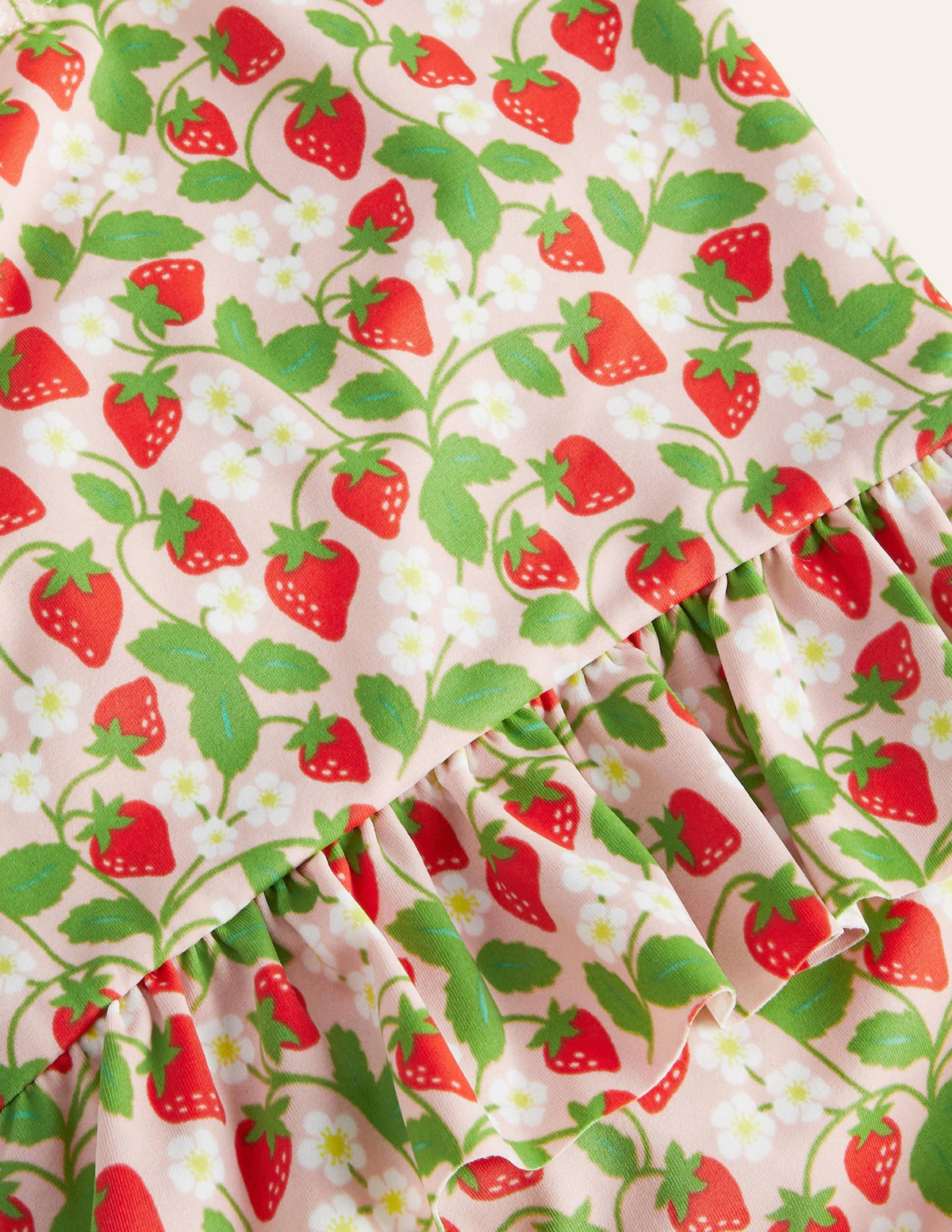 Frill Waist Swimsuit-Boto Pink Ditsy Strawberry - Image 3