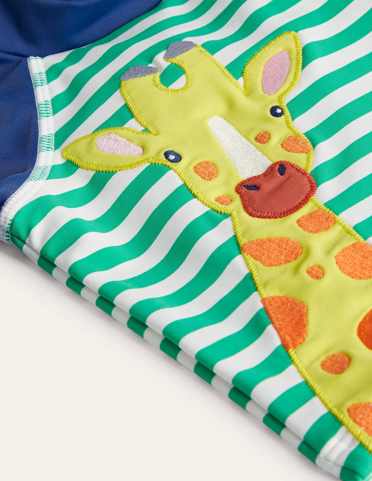 Appliqué Rash Vest-Sapling Green/Ivory Giraffe - Image 3