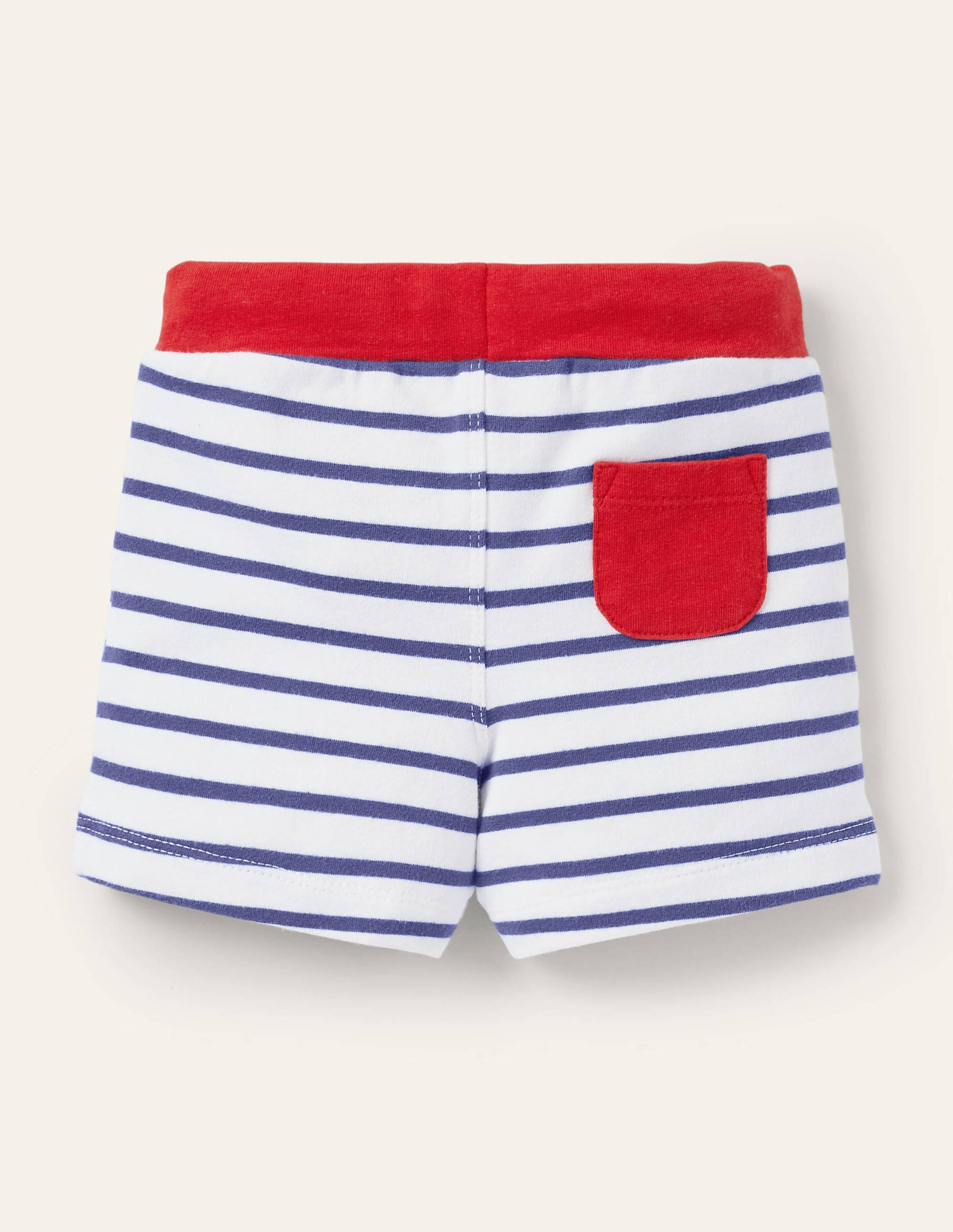Essential Jersey Shorts-Ivory/Starboard Blue-2