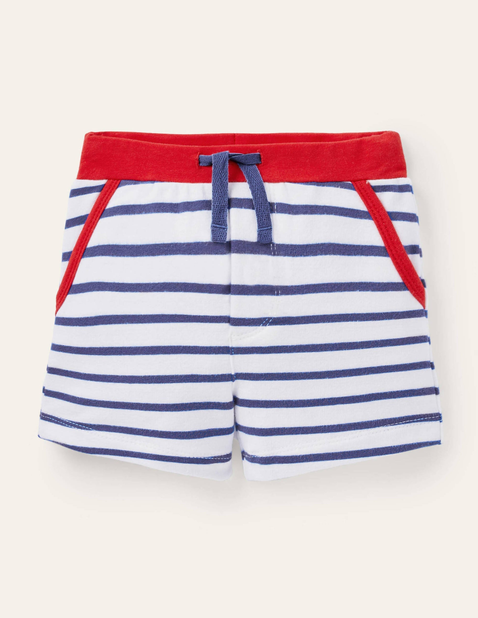 Essential Jersey Shorts-Ivory/Starboard Blue-1