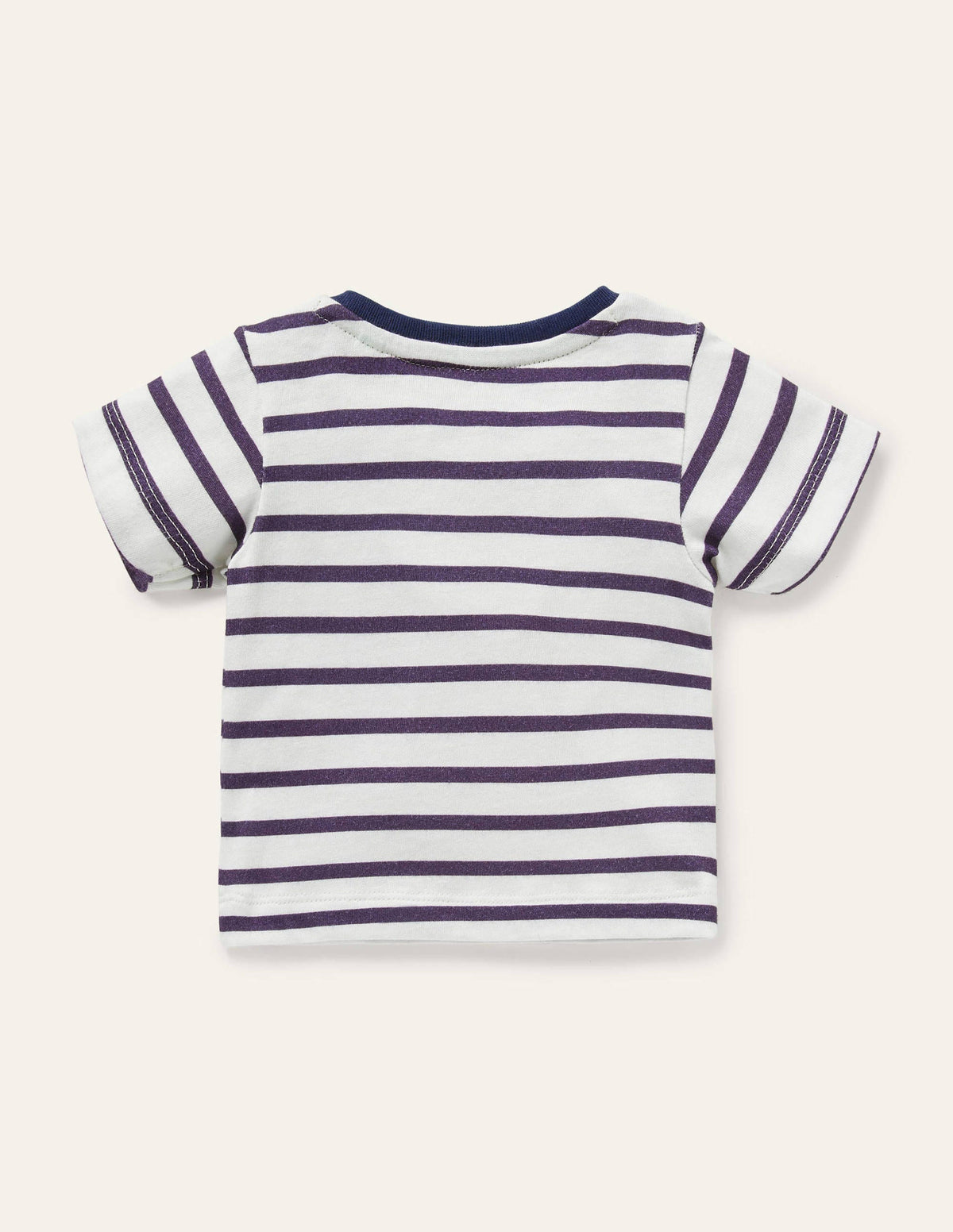 Appliqué Animals T-shirt-Ivory/Starboard Blue Crocodile-2