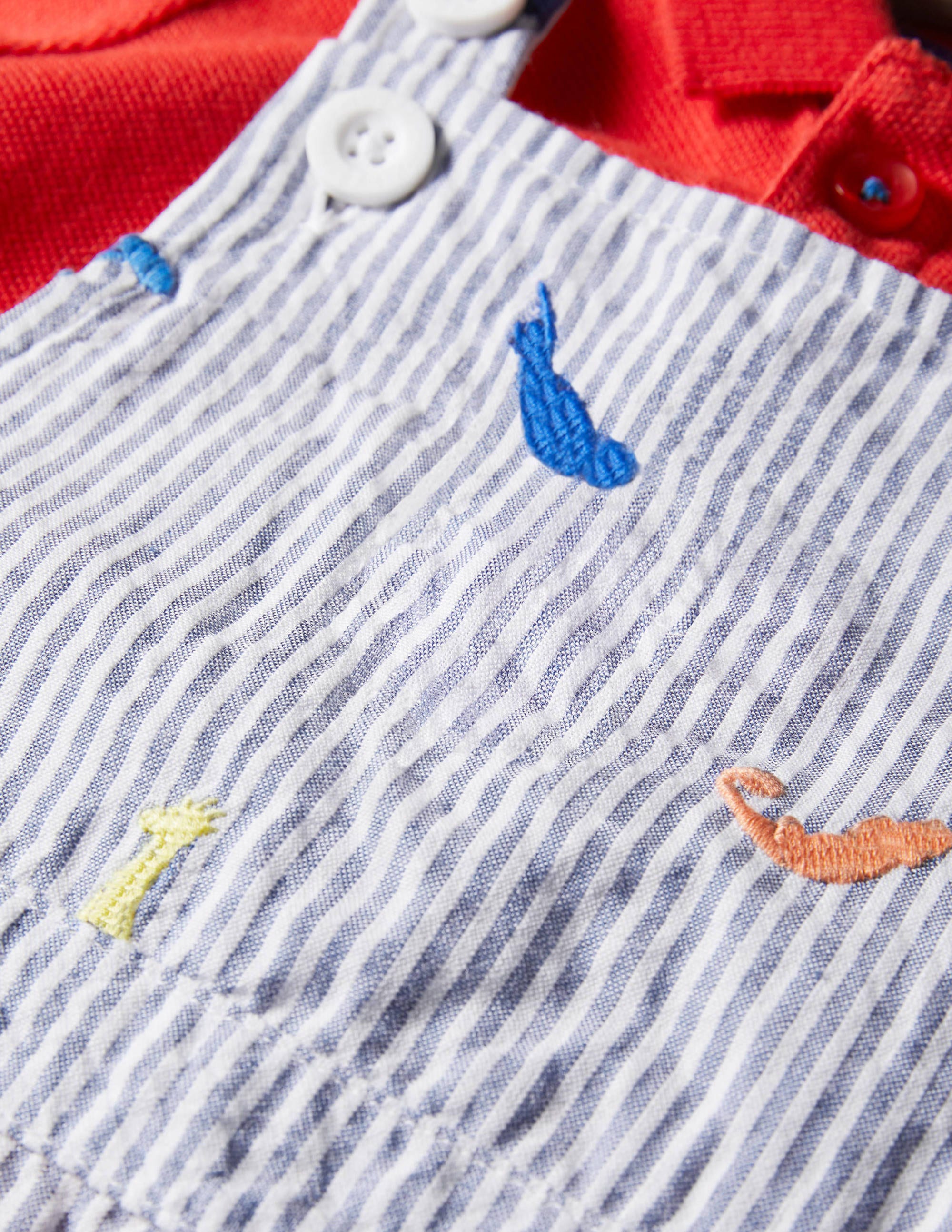 Short Dungaree Set-Animal Kingdom Embroidery - Image 3