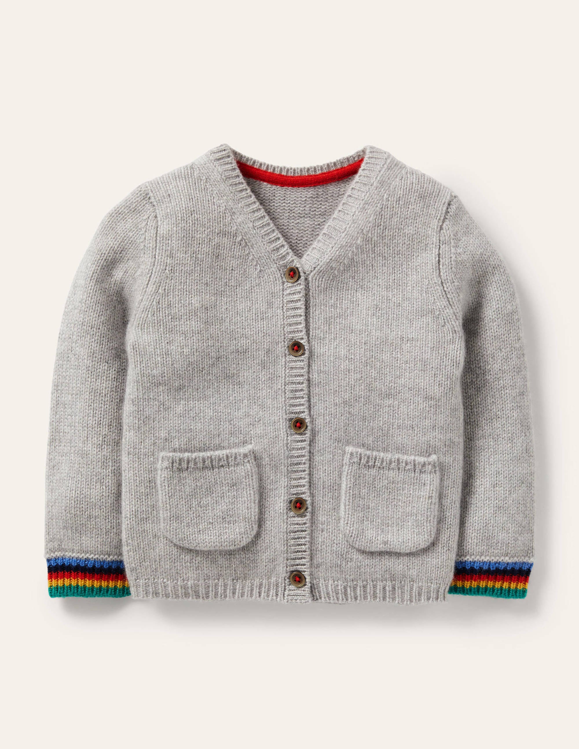 Cashmere Cardigan-Grey Marl - Image 1