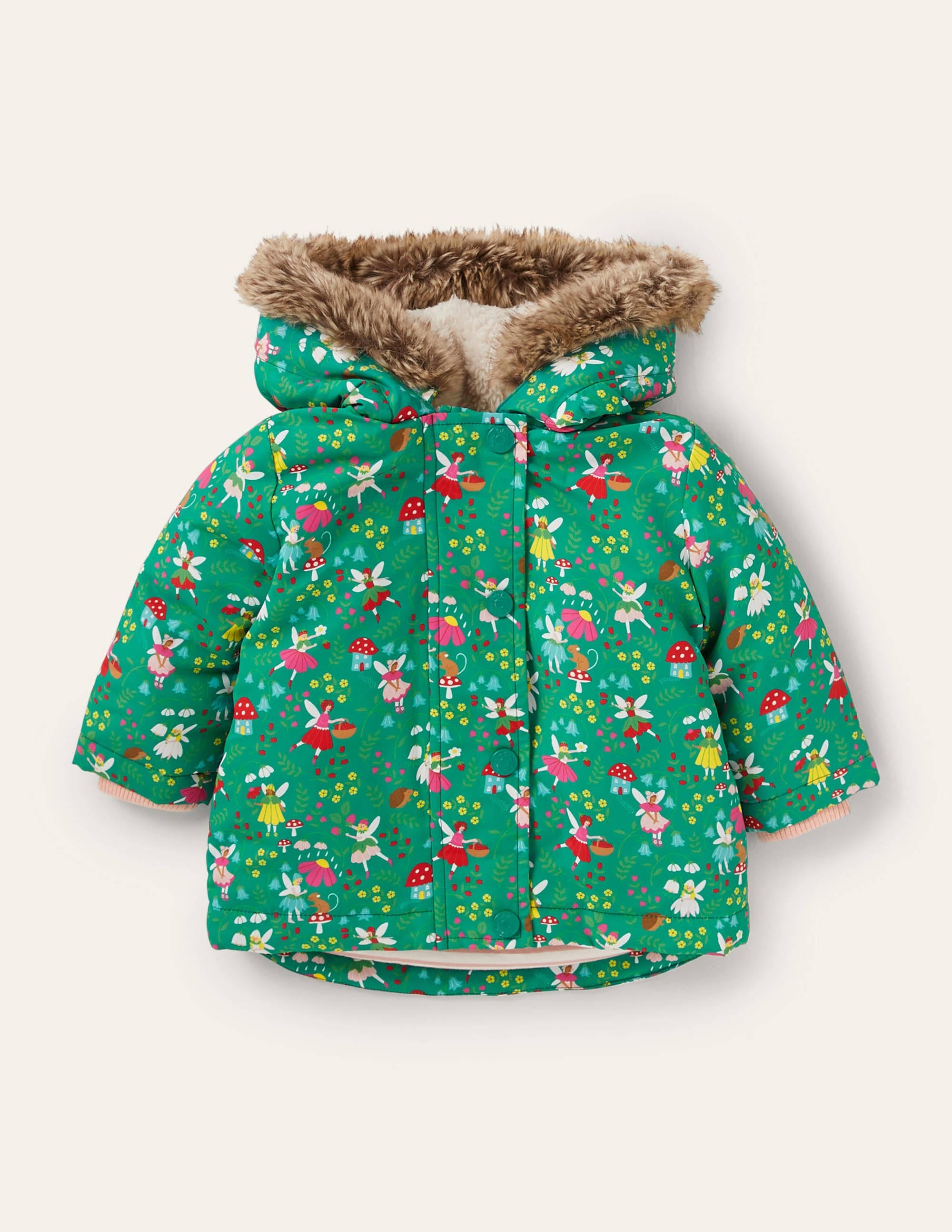 Girls 3-in-1 Jacket-Sardinia Green Fairy Garden - Image 1