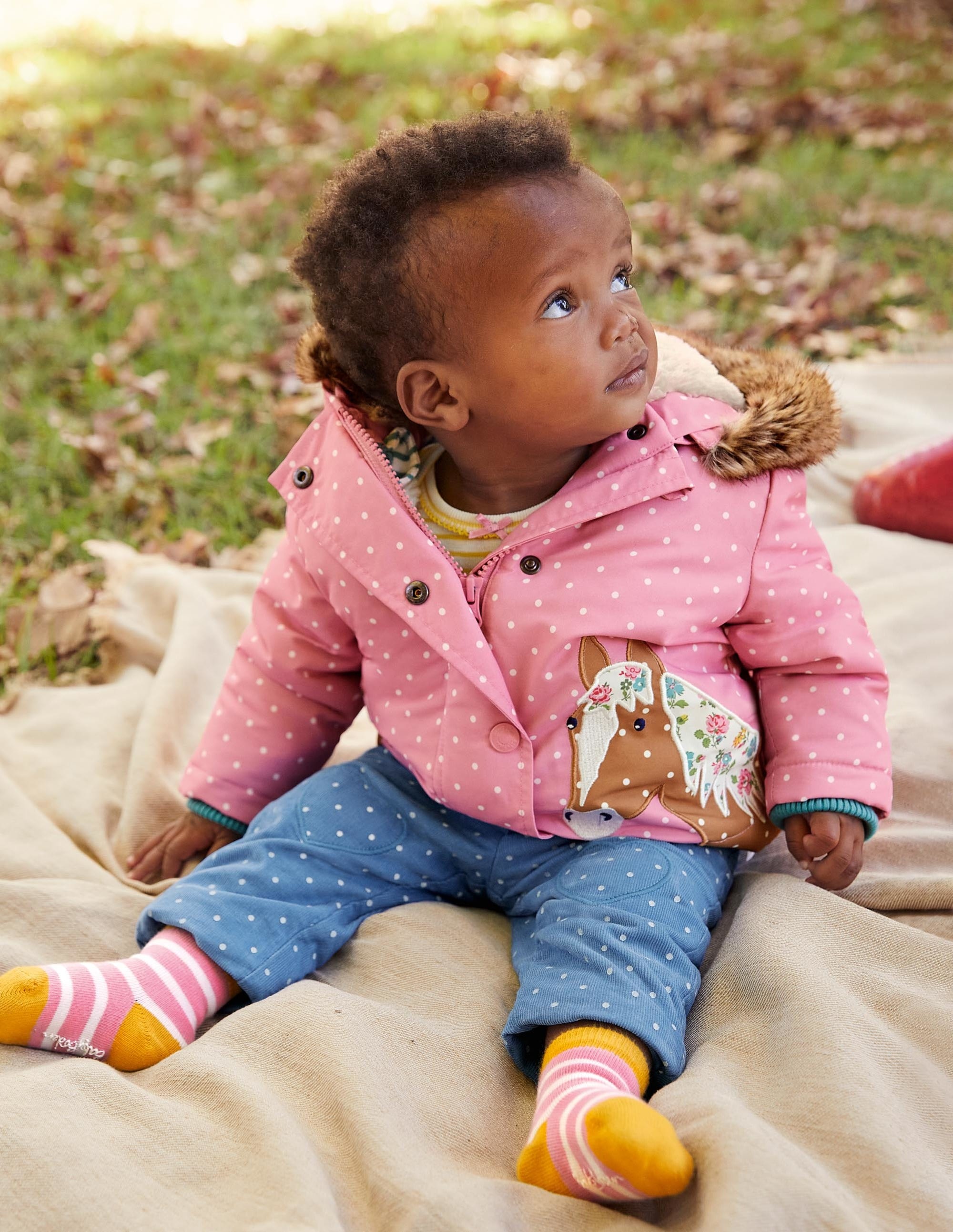 Girls 3-in-1 Jacket-Formica Pink Horses - Image 5