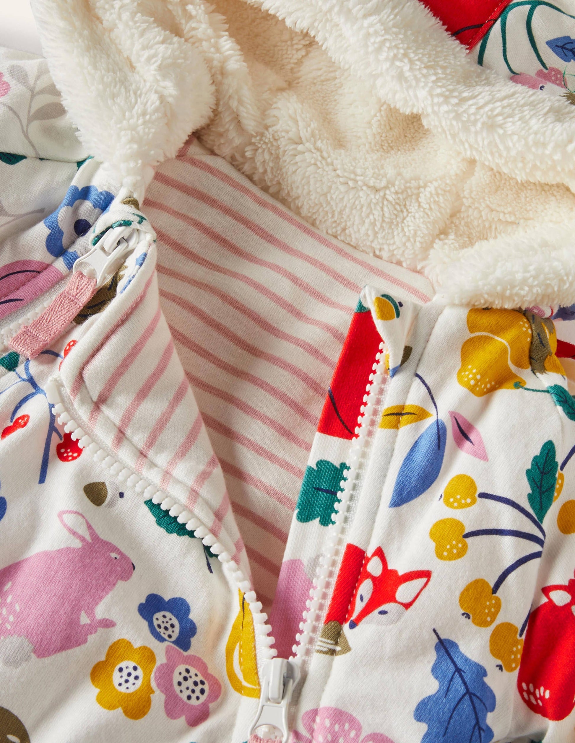 Harvest Cosy Pram Suit-Ivory Forest Friends-3