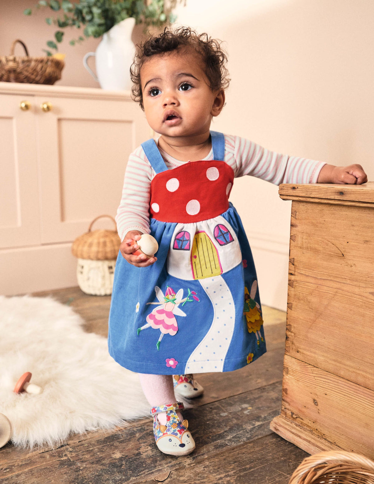 Novelty Cord Pinnie-Bright Bluebell Toadstool - Image 4