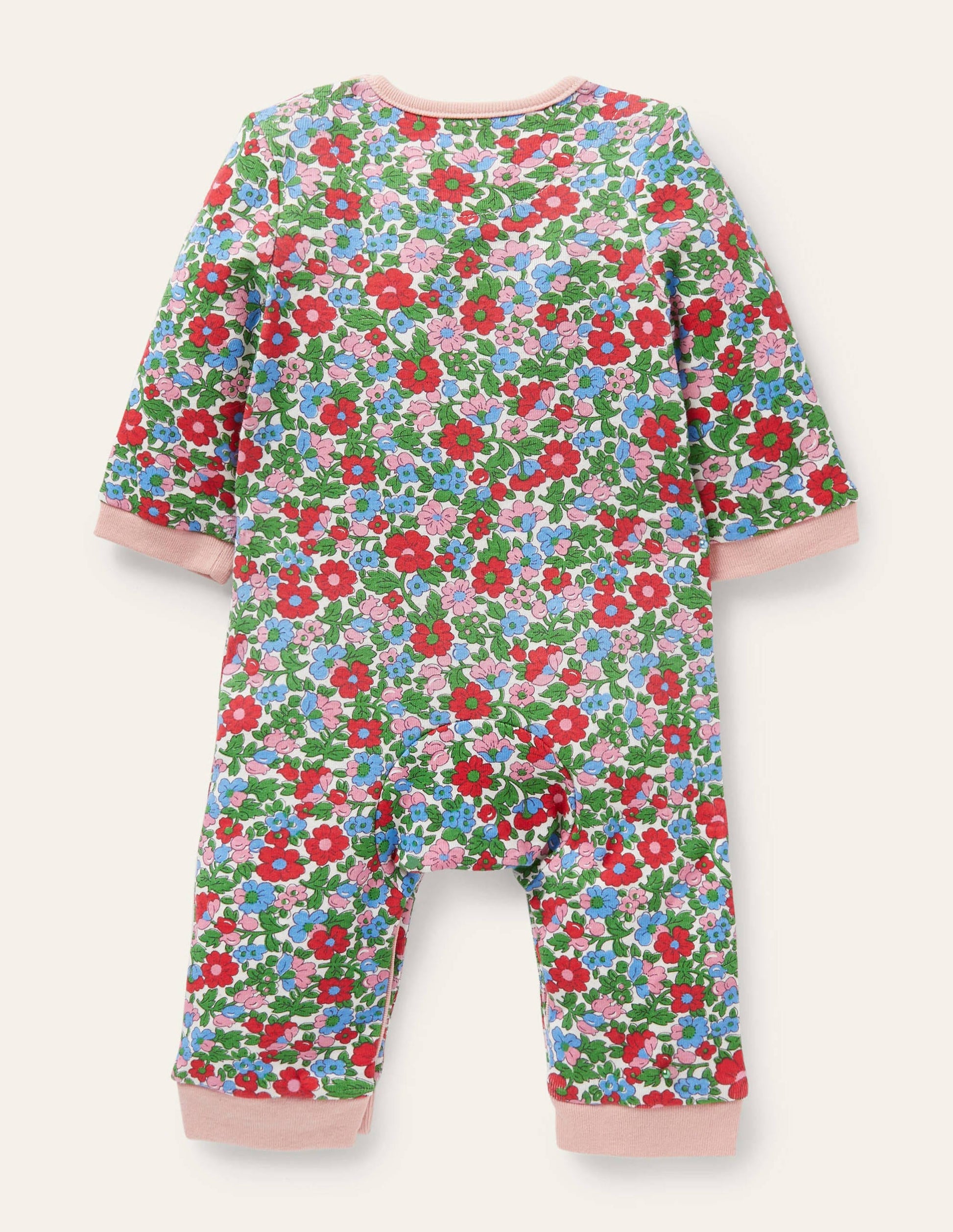 Novelty Christmas Romper-Ivory Vintage Bloom Animals-2