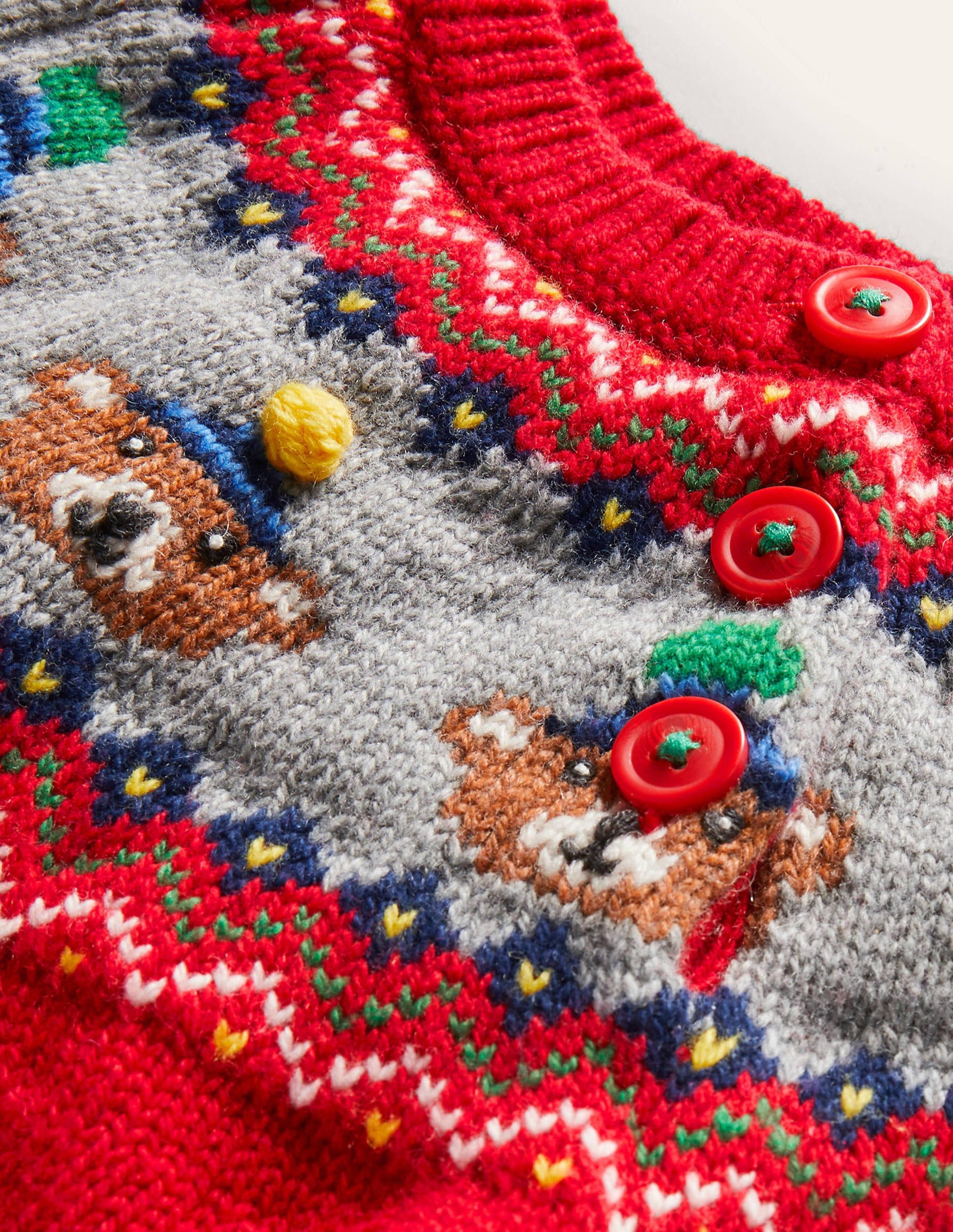 Fair Isle Jumper-Rockabilly Red Bears-3