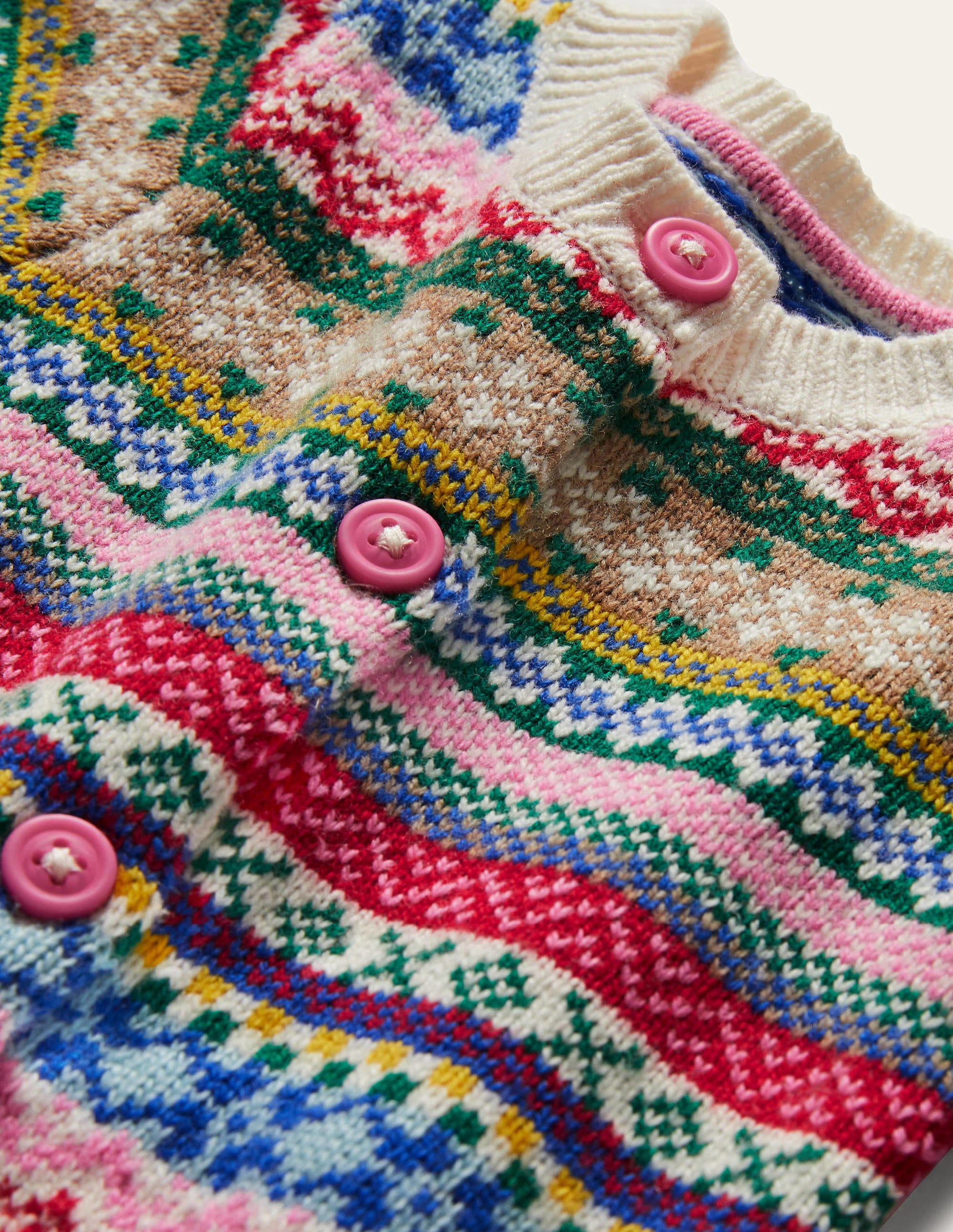 All-over Fair Isle Cardigan-Multi - Image 3