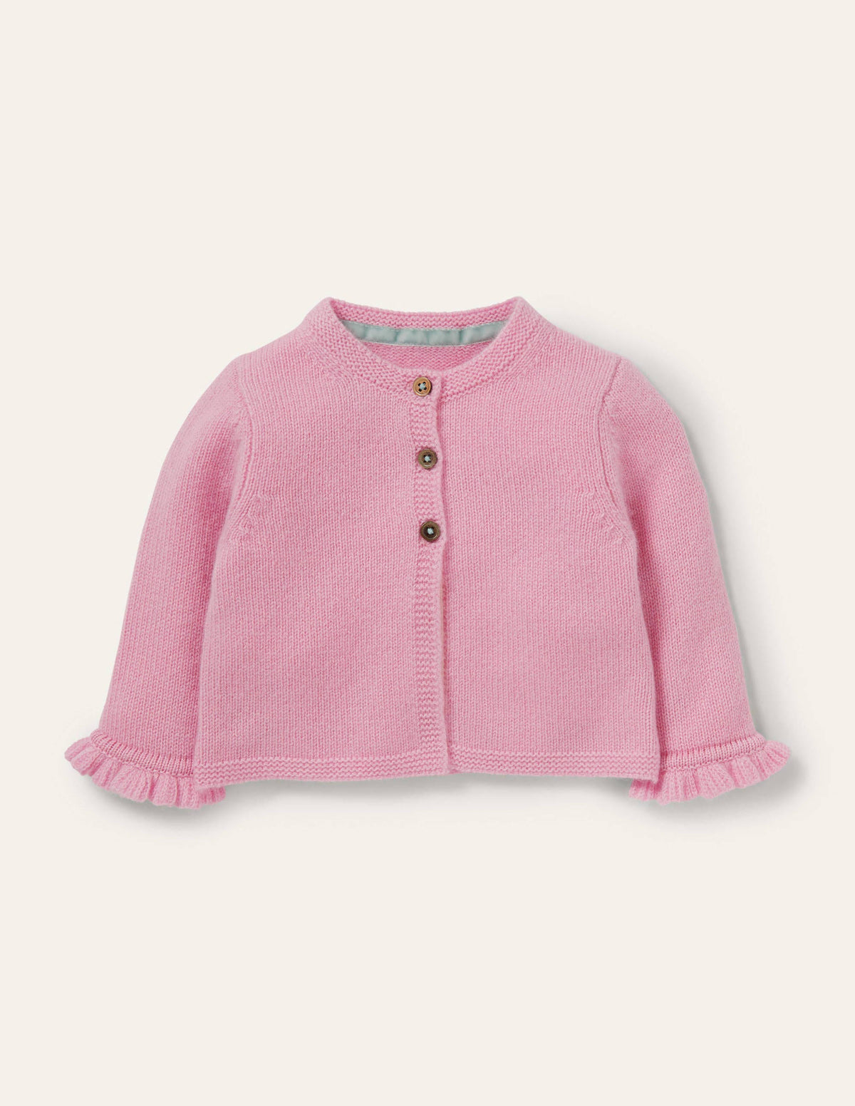 Frilly Cashmere Cardigan-Boto Pink - Image 1