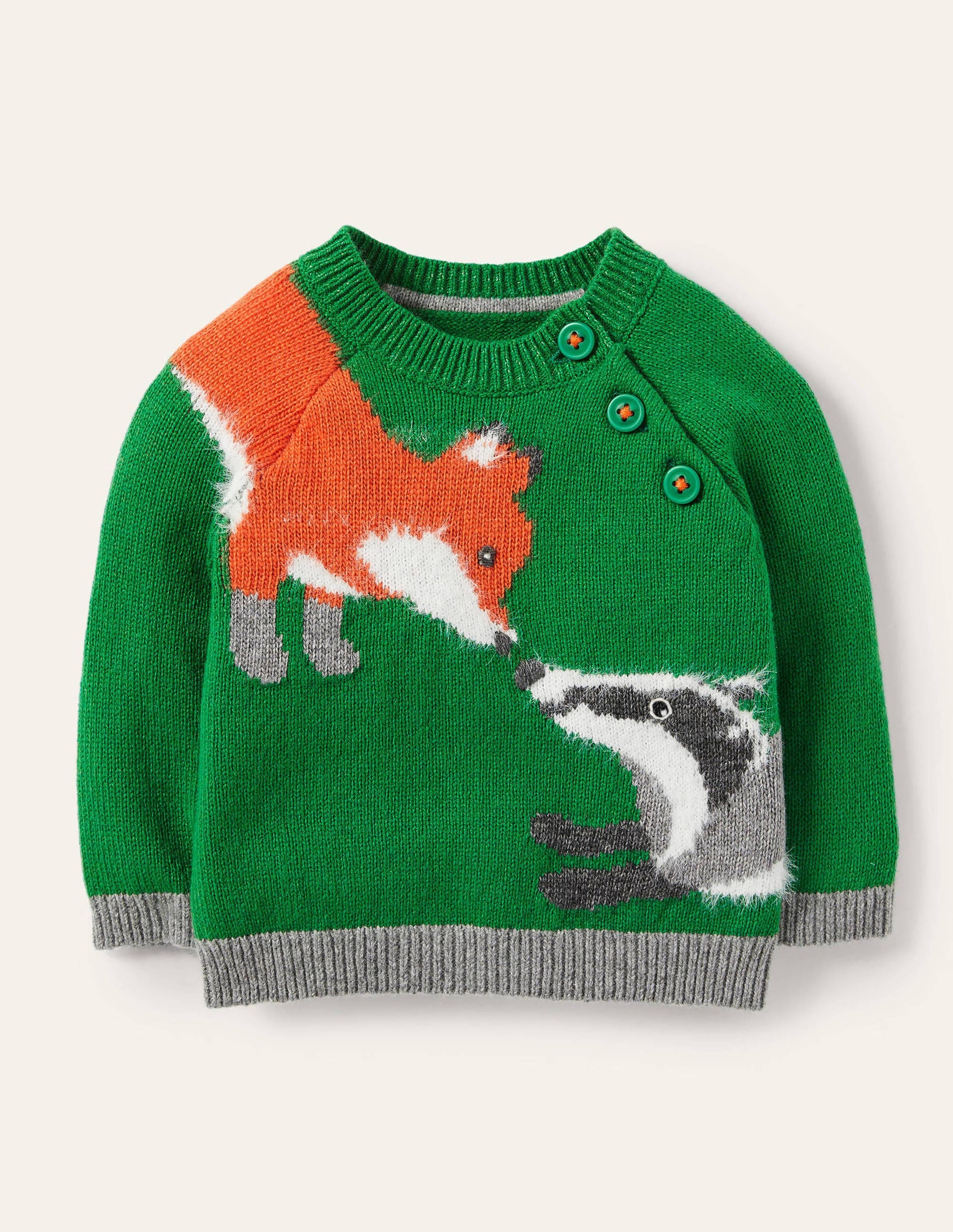 Fun Logo Jumper-Highland Green Animals-1