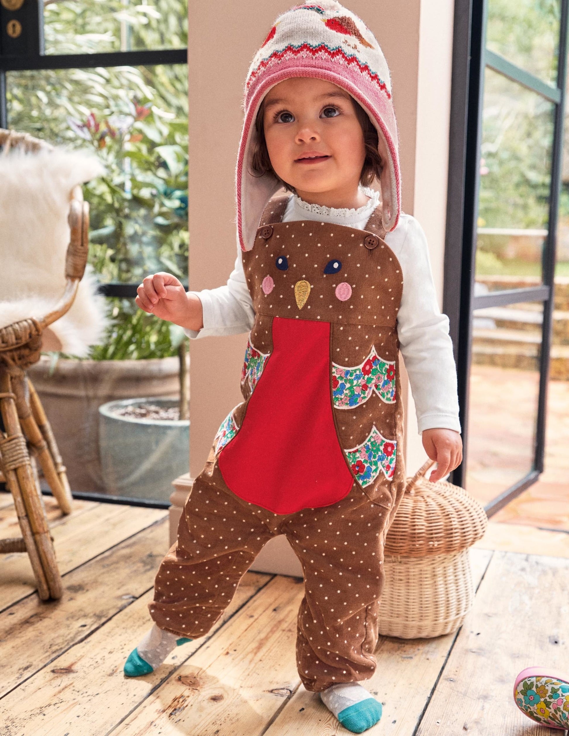 Novelty Dungaree Play Set-Terrier Brown Robin-1