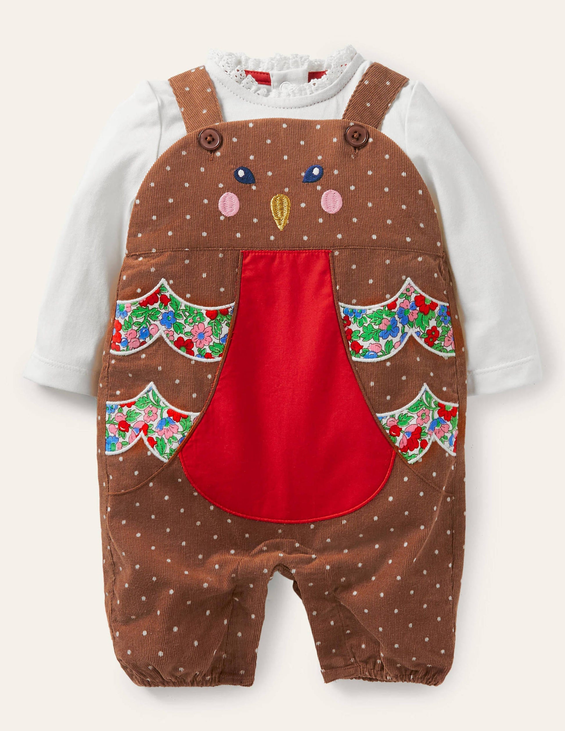 Novelty Dungaree Play Set-Terrier Brown Robin-4